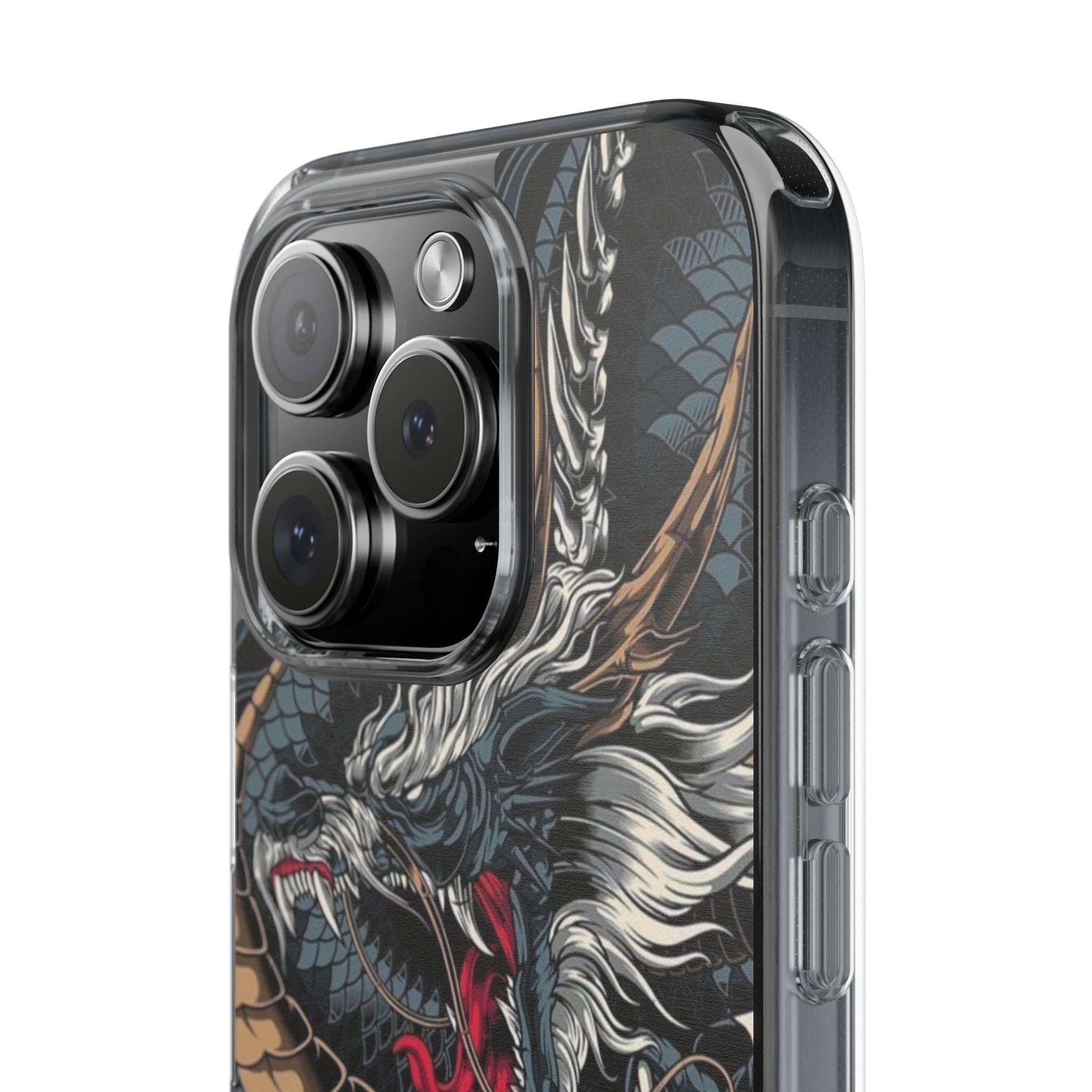 Clear Dragon Graphic Phone Case