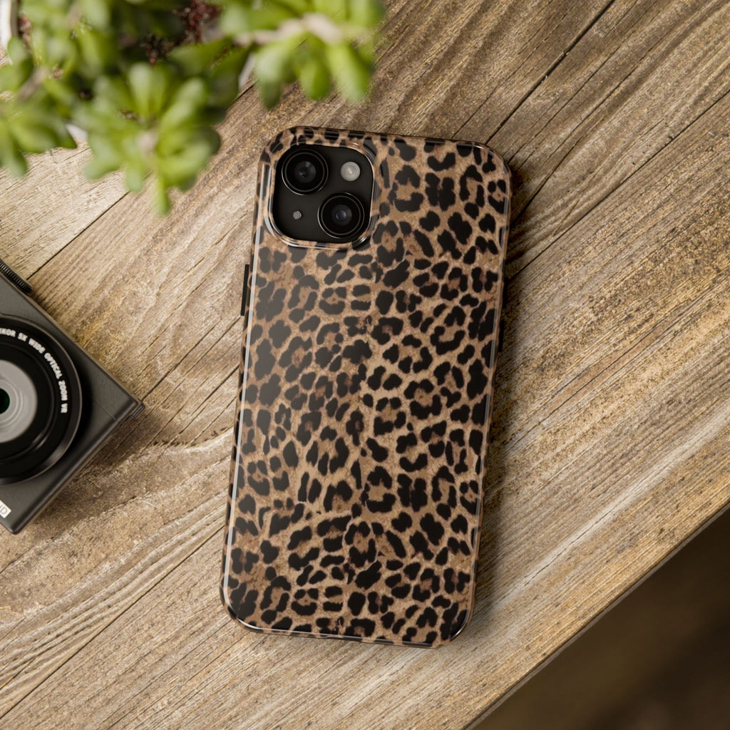 Leopard Print Tough Phone Case — Durable Animal Print Protective Cover