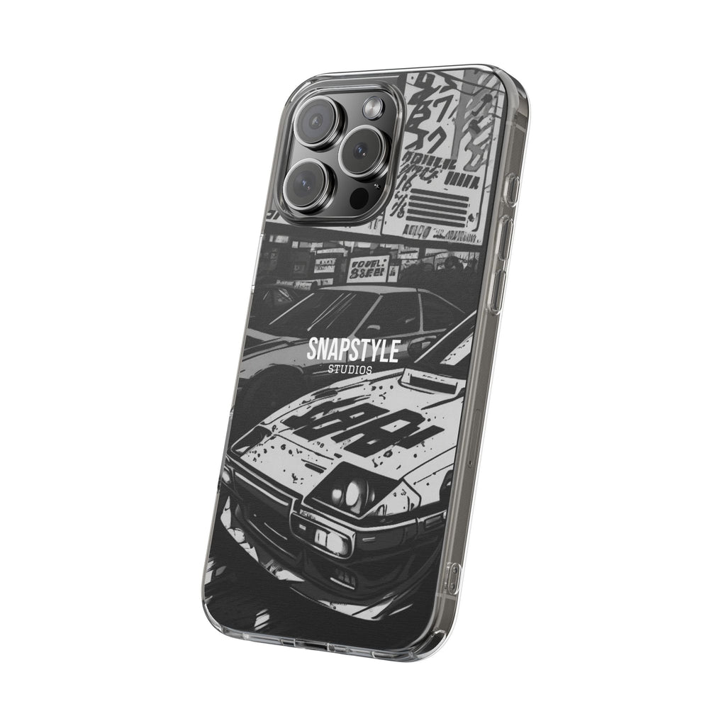 Retro JDM Racing Car Graphic Clear Case