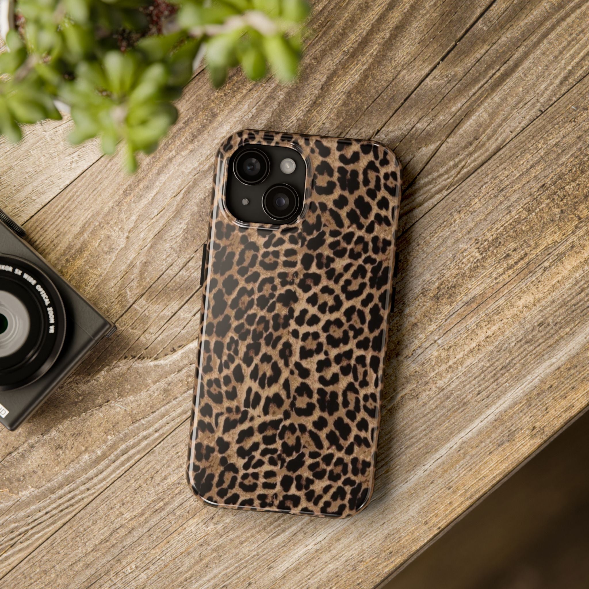 Leopard Print Tough Phone Case — Durable Animal Print Protective Cover