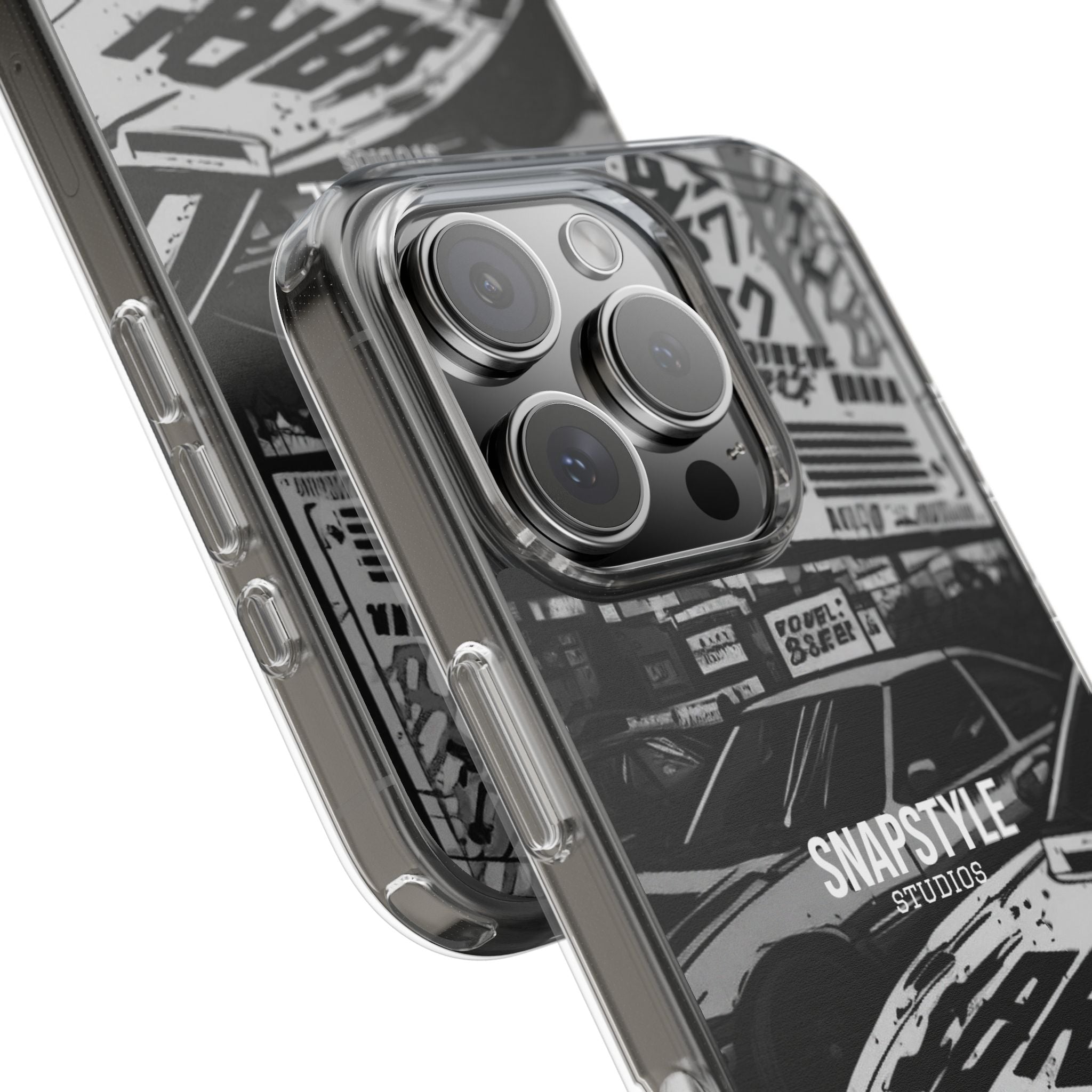 Retro JDM Racing Car Graphic Clear Case