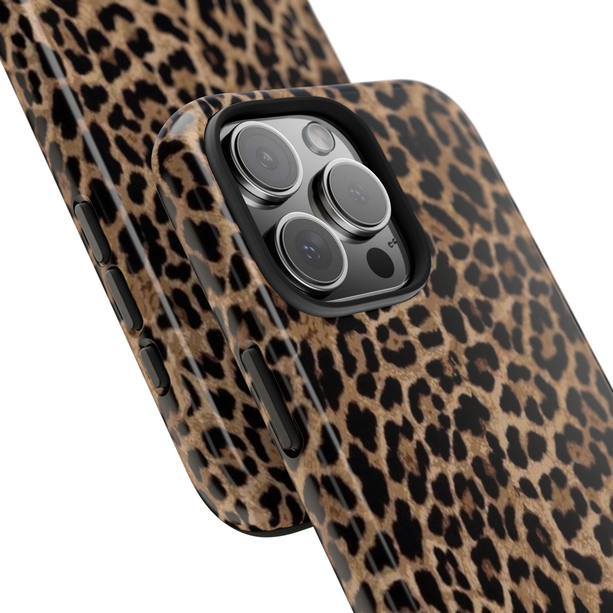 Leopard Print Tough Phone Case — Durable Animal Print Protective Cover