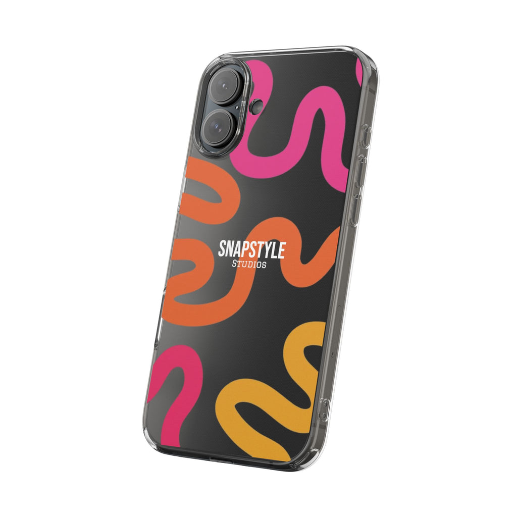 Stylish Clear SnapStyle Case with Abstract Colorful Design