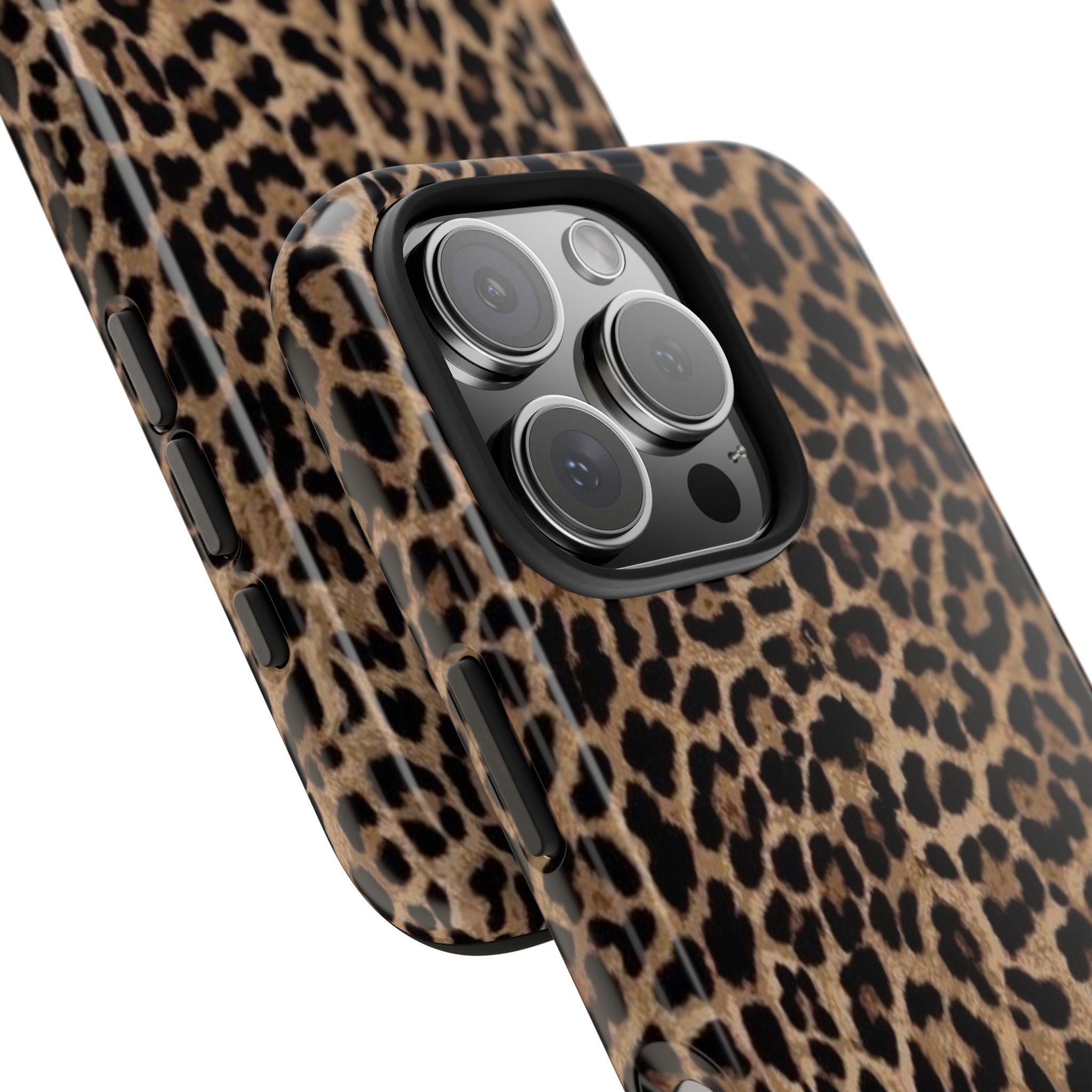 Leopard Print Tough Phone Case — Durable Animal Print Protective Cover
