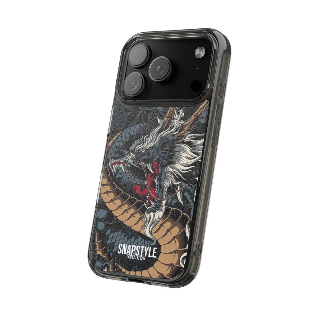 Clear Dragon Graphic Phone Case