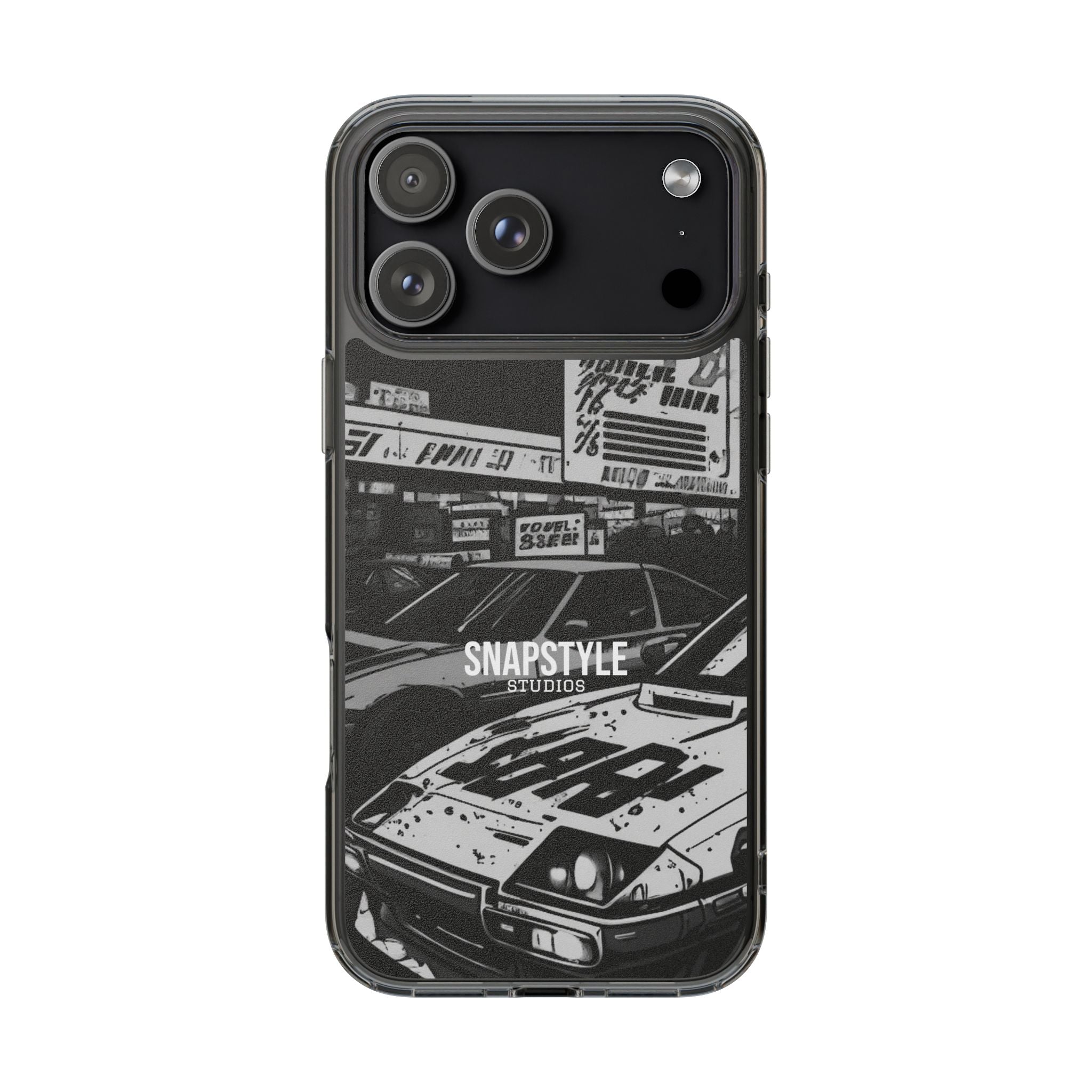 Retro JDM Racing Car Graphic Clear Case