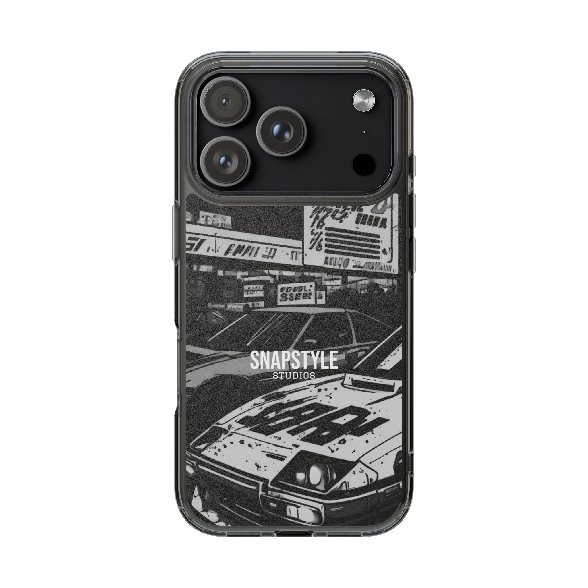 Retro JDM Racing Car Graphic Clear Case