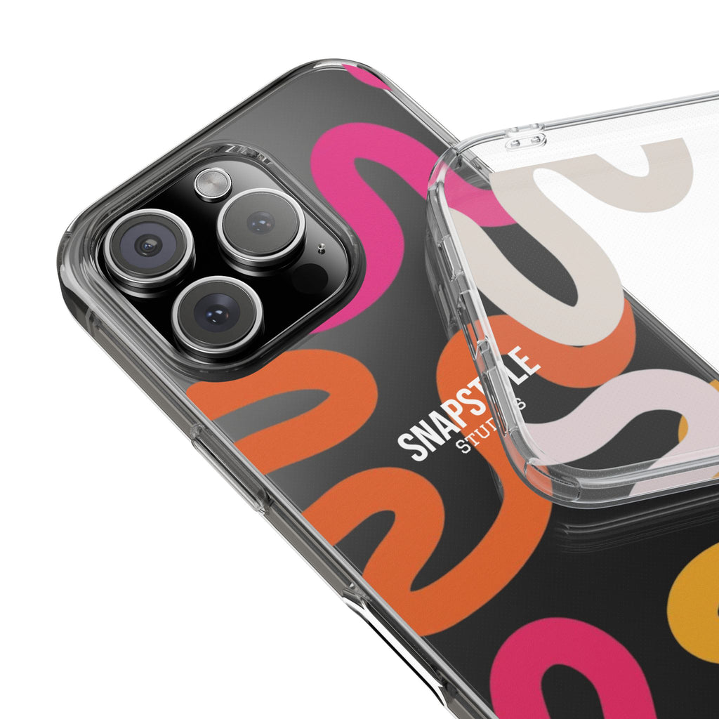 Stylish Clear SnapStyle Case with Abstract Colorful Design
