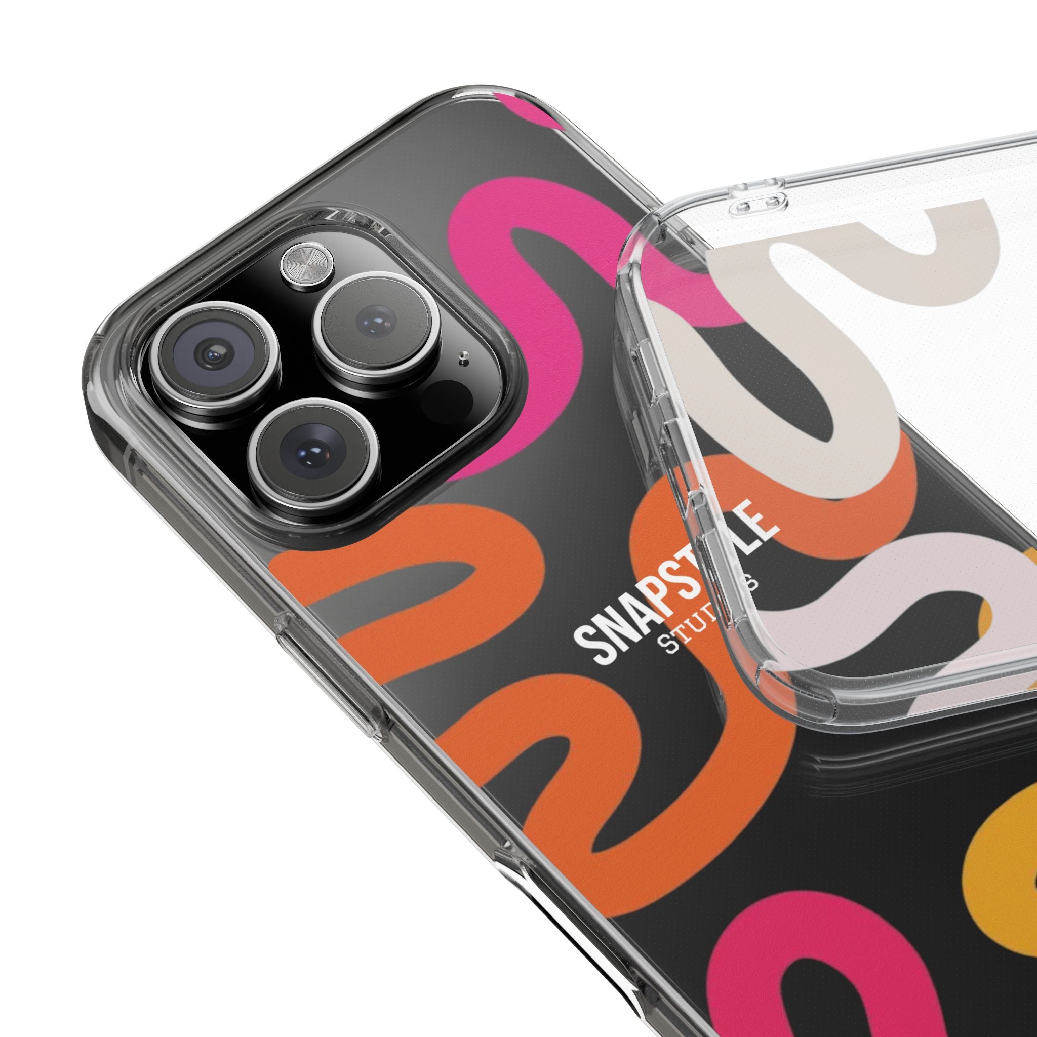 Stylish Clear SnapStyle Case with Abstract Colorful Design