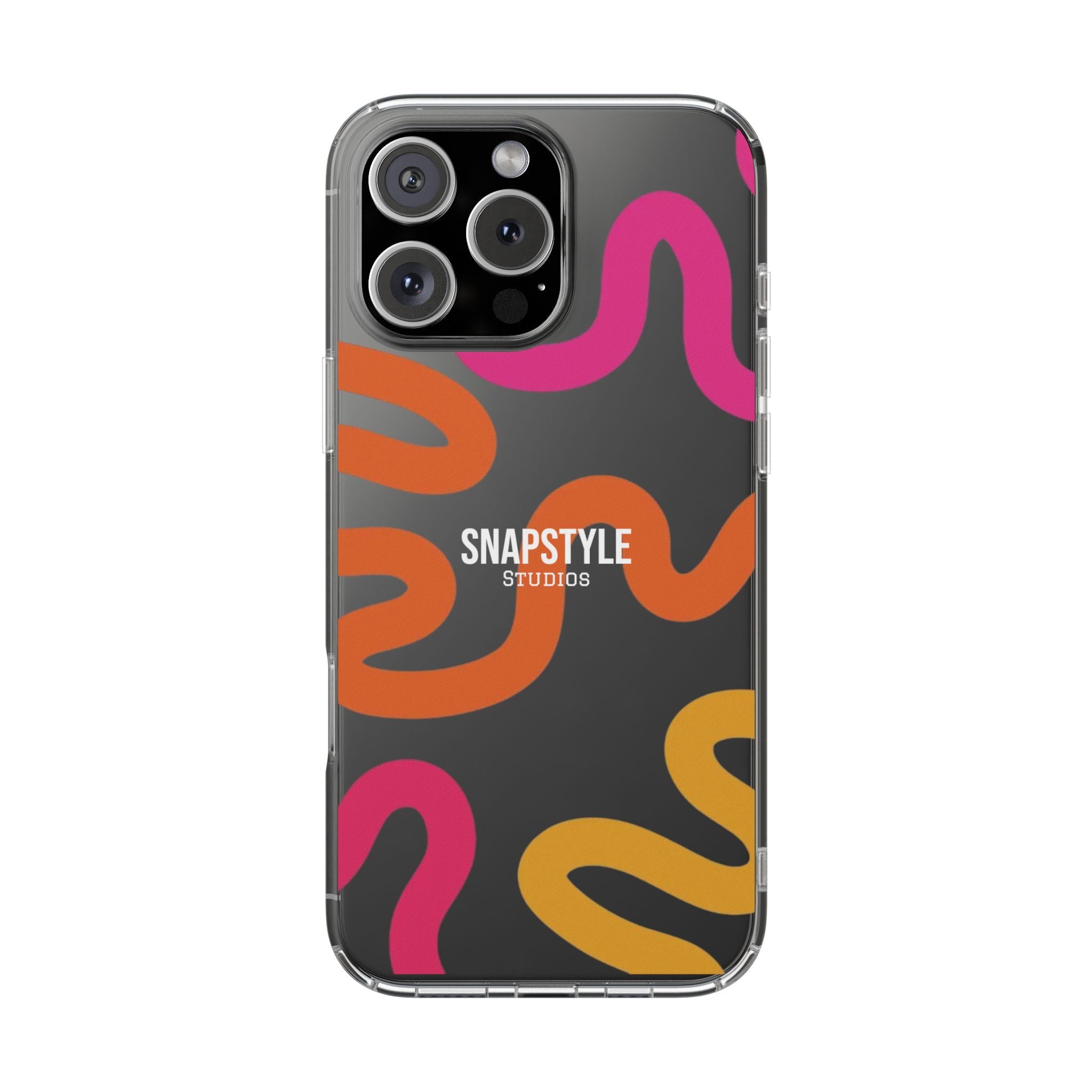 Stylish Clear SnapStyle Case with Abstract Colorful Design
