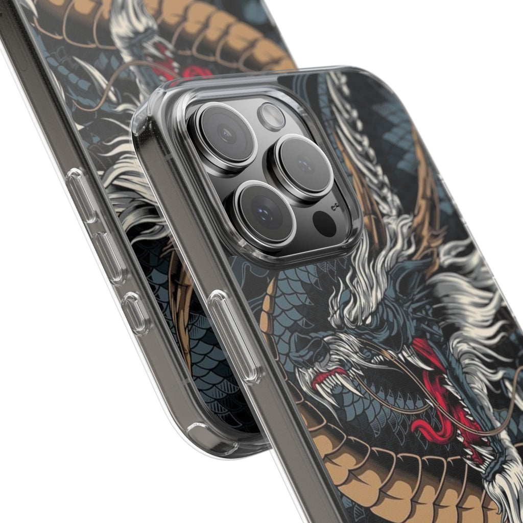 Clear Dragon Graphic Phone Case