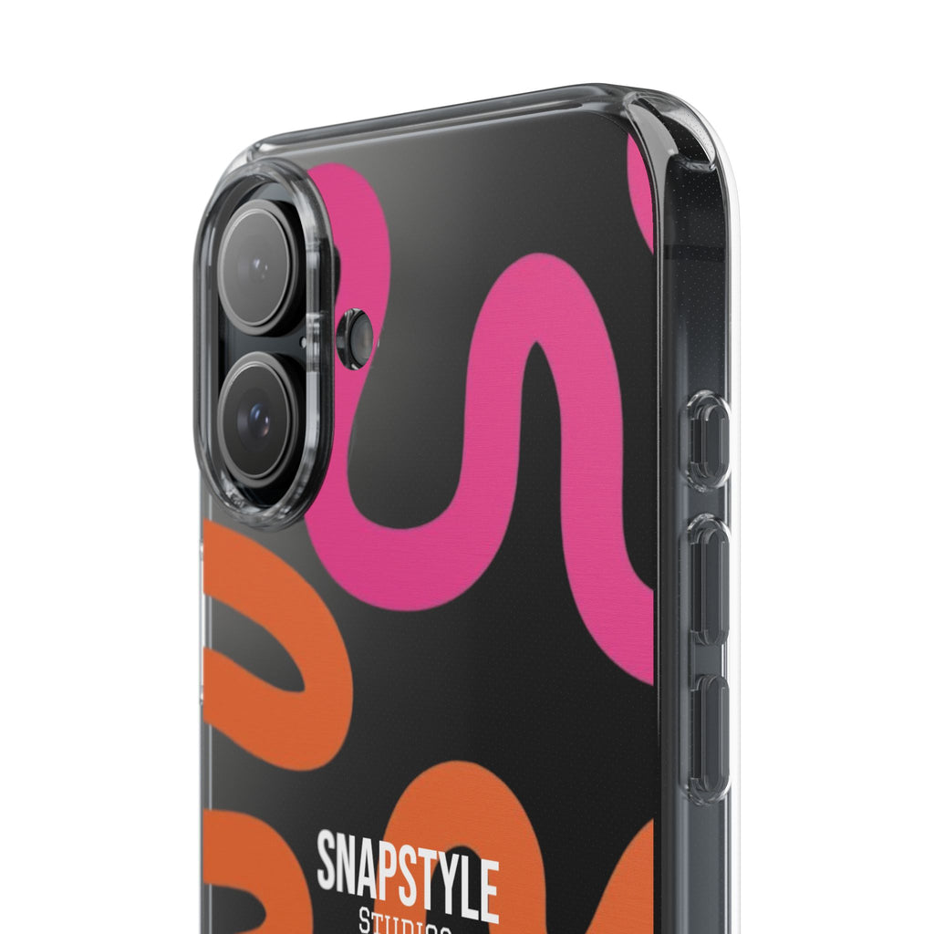 Stylish Clear SnapStyle Case with Abstract Colorful Design