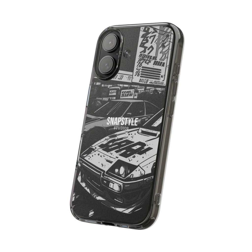 Retro JDM Racing Car Graphic Clear Case