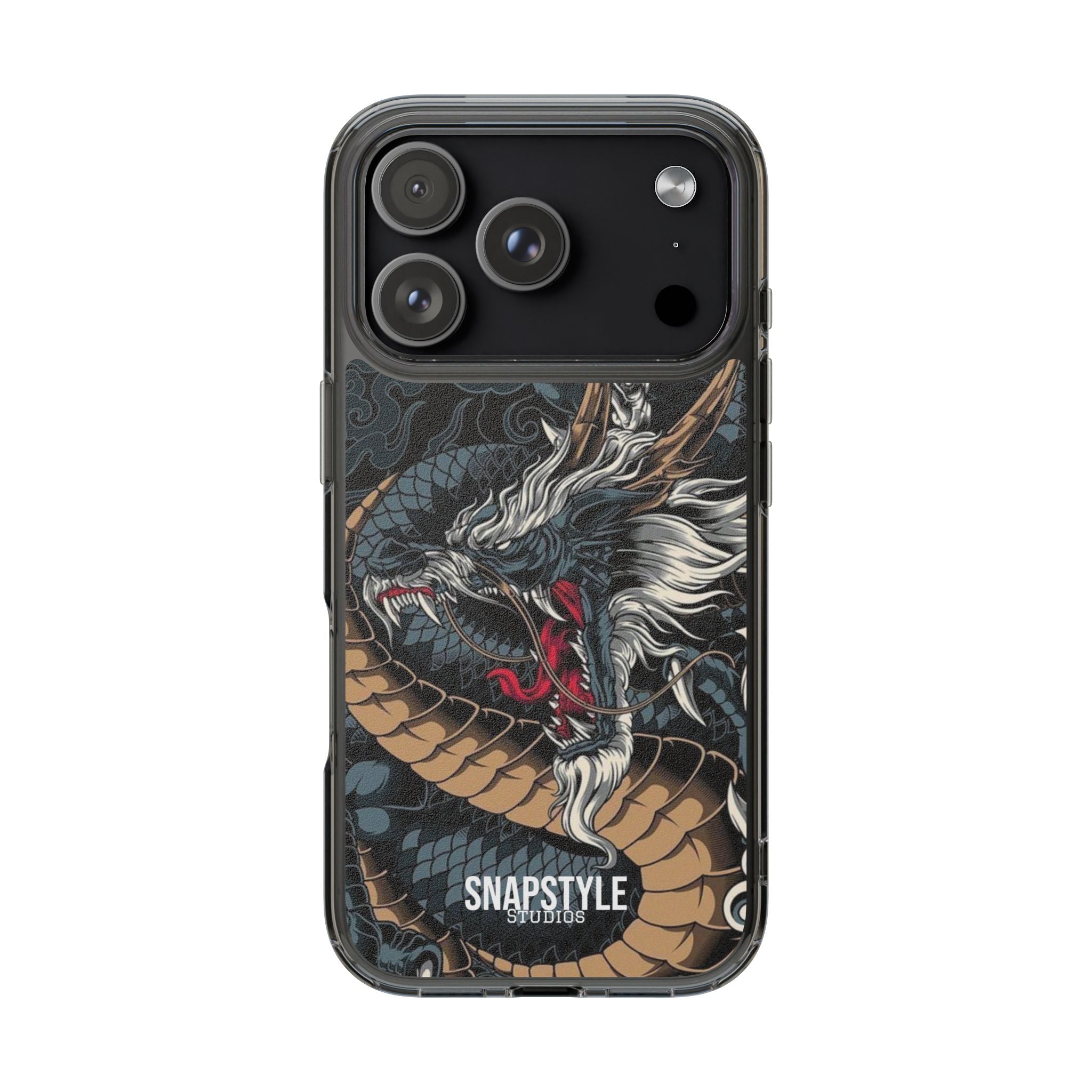 Clear Dragon Graphic Phone Case
