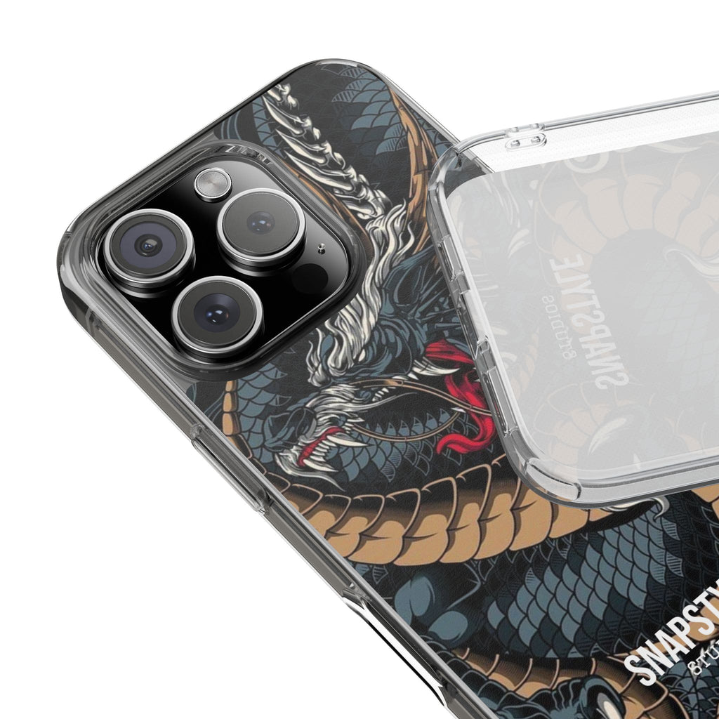 Clear Dragon Graphic Phone Case