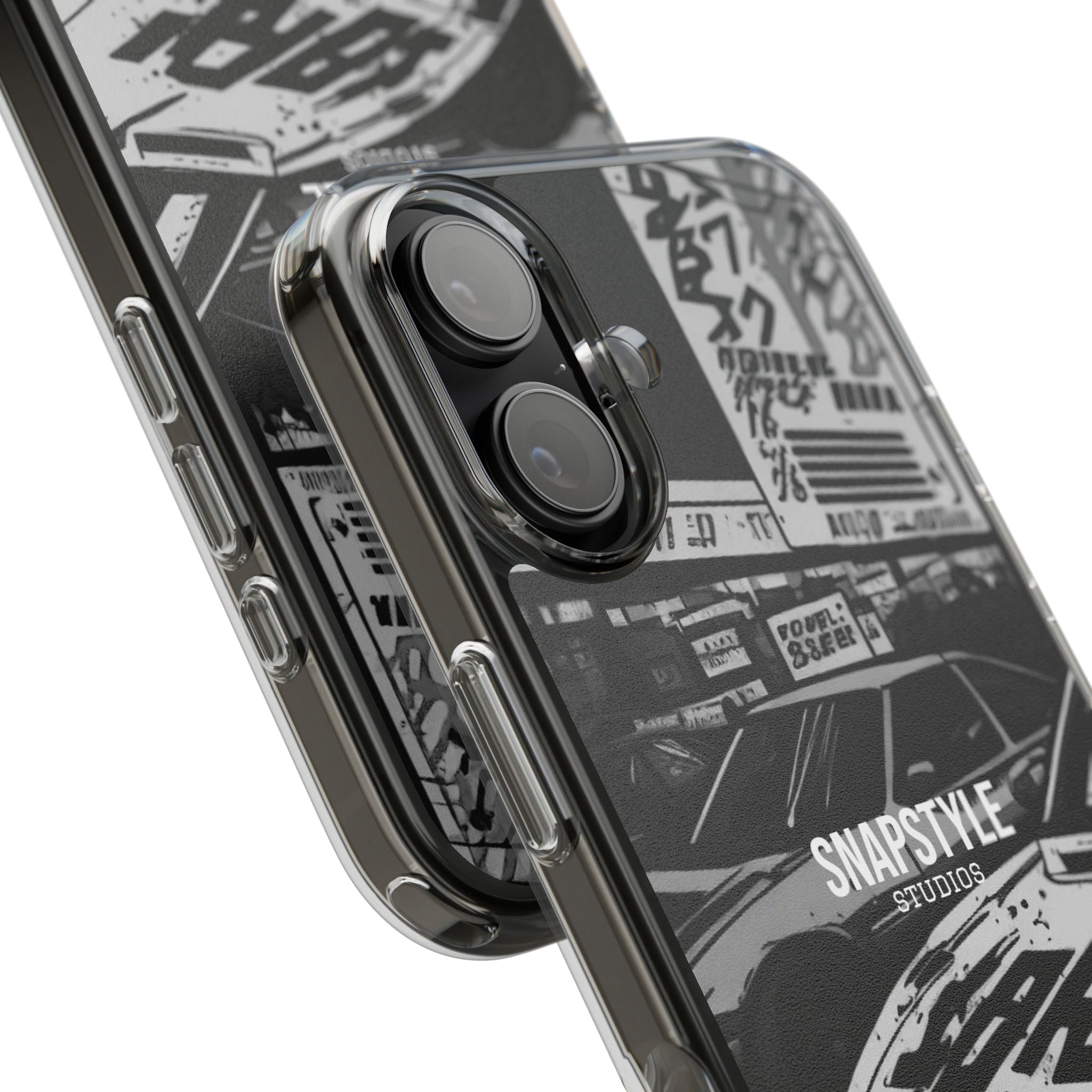 Retro JDM Racing Car Graphic Clear Case