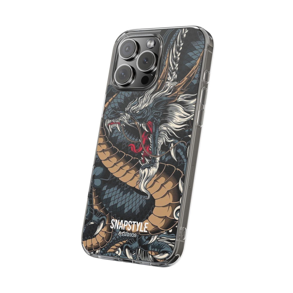 Clear Dragon Graphic Phone Case