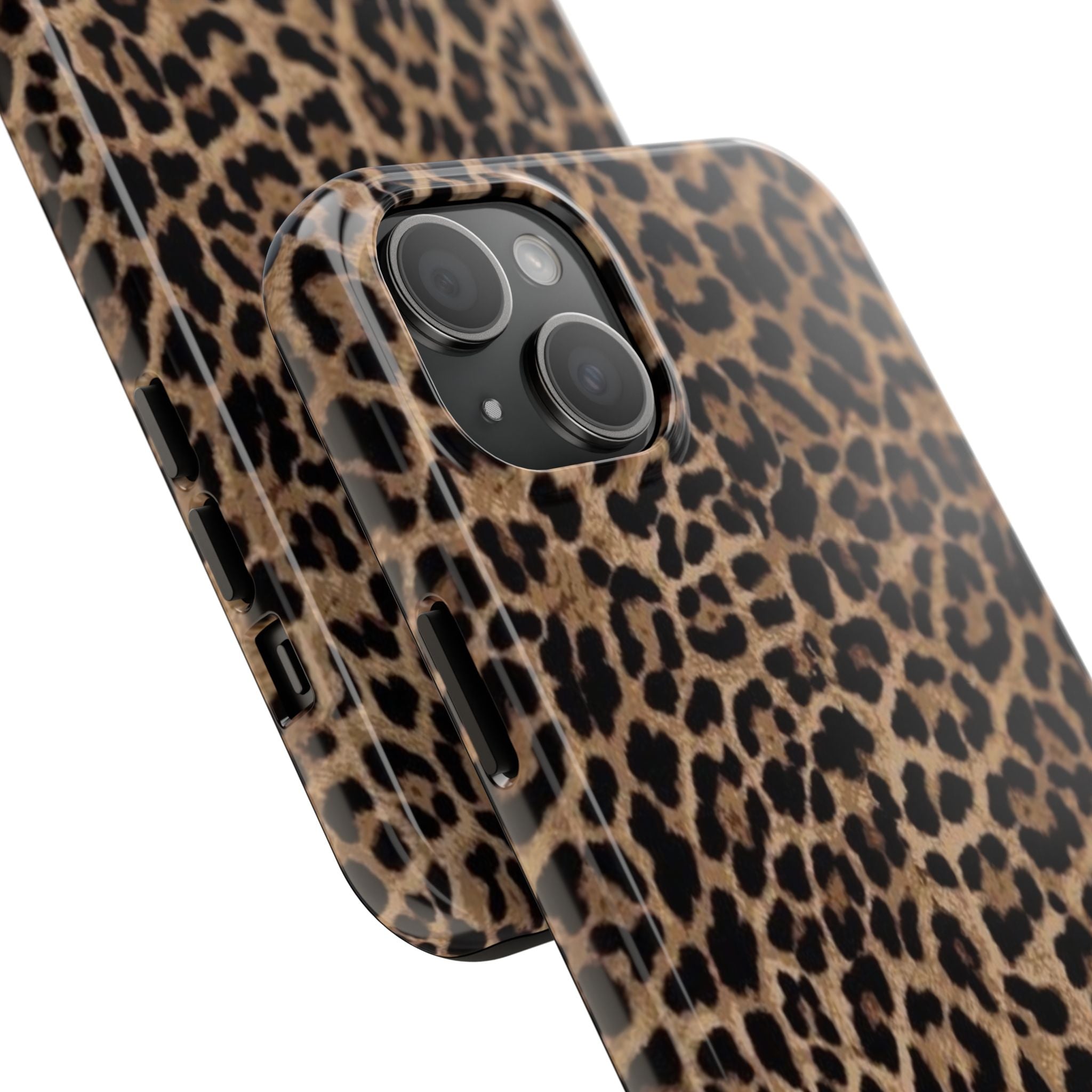Leopard Print Tough Phone Case — Durable Animal Print Protective Cover