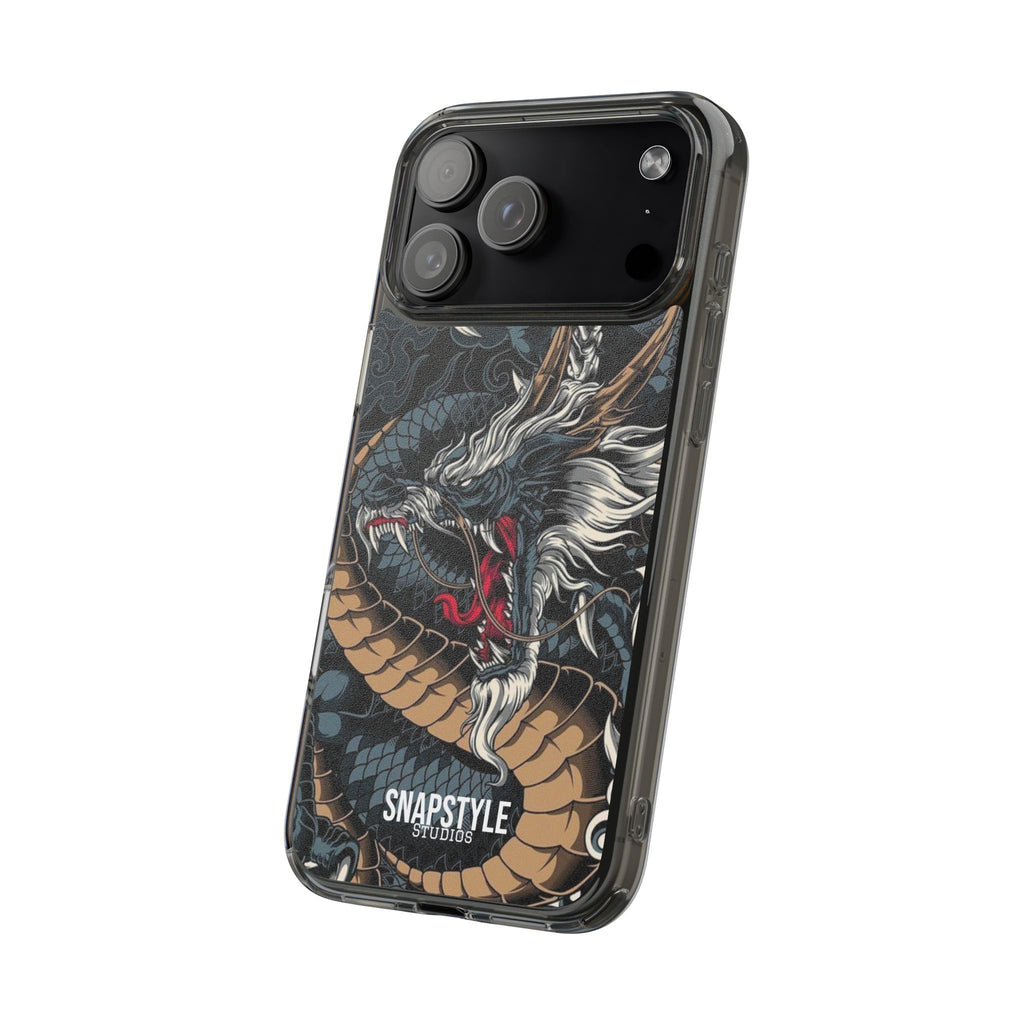 Clear Dragon Graphic Phone Case