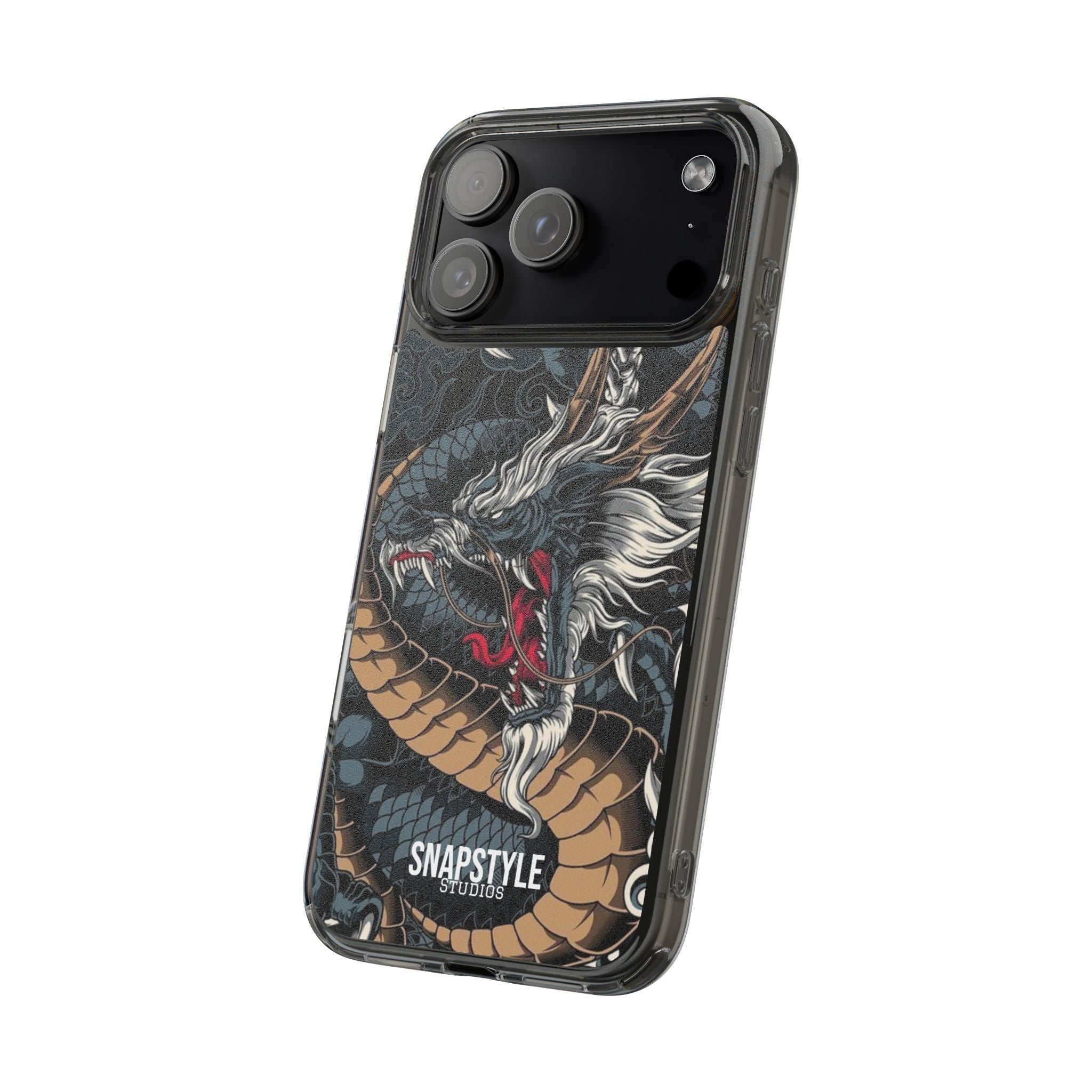 Clear Dragon Graphic Phone Case