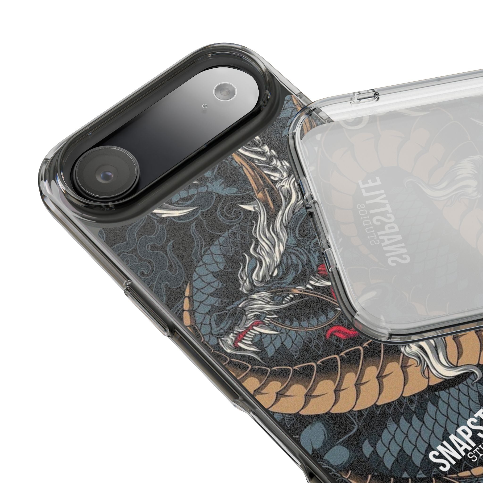 Clear Dragon Graphic Phone Case
