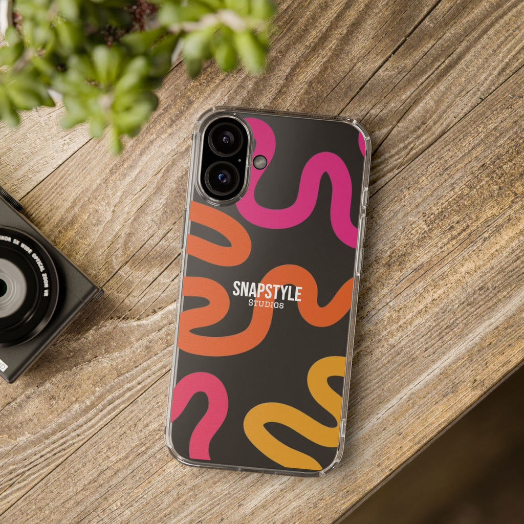 Stylish Clear SnapStyle Case with Abstract Colorful Design