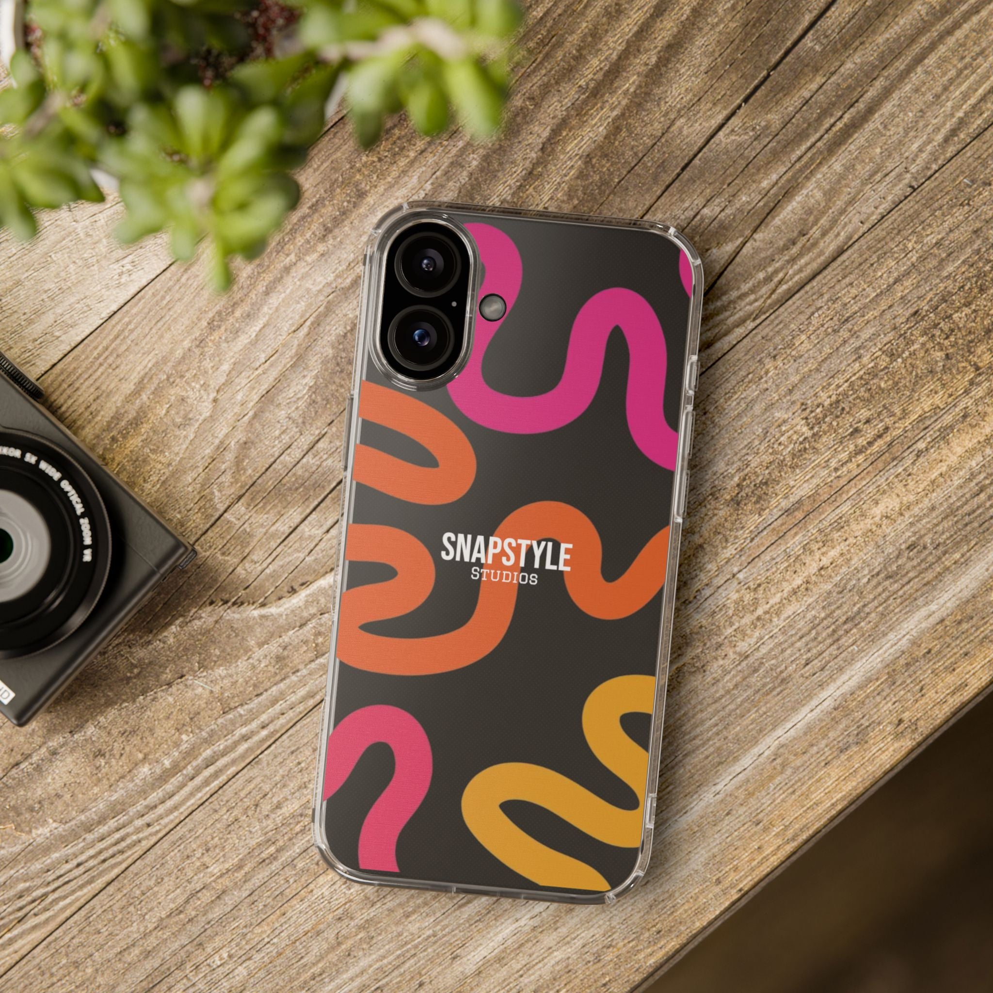 Stylish Clear SnapStyle Case with Abstract Colorful Design