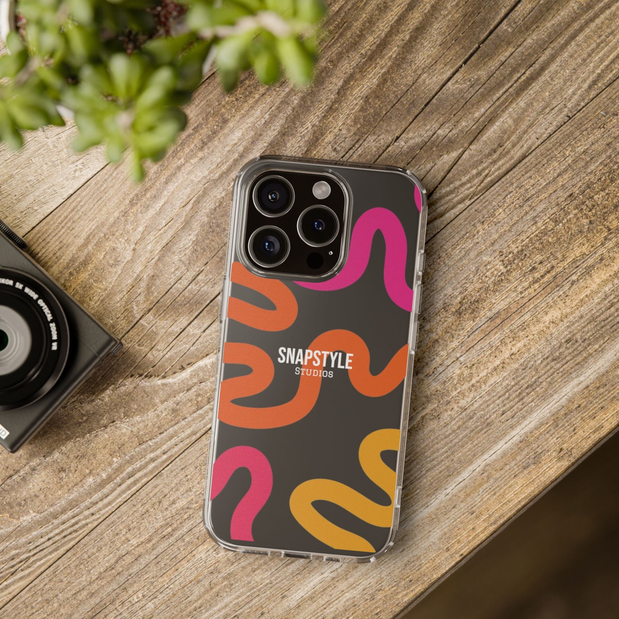 Stylish Clear SnapStyle Case with Abstract Colorful Design