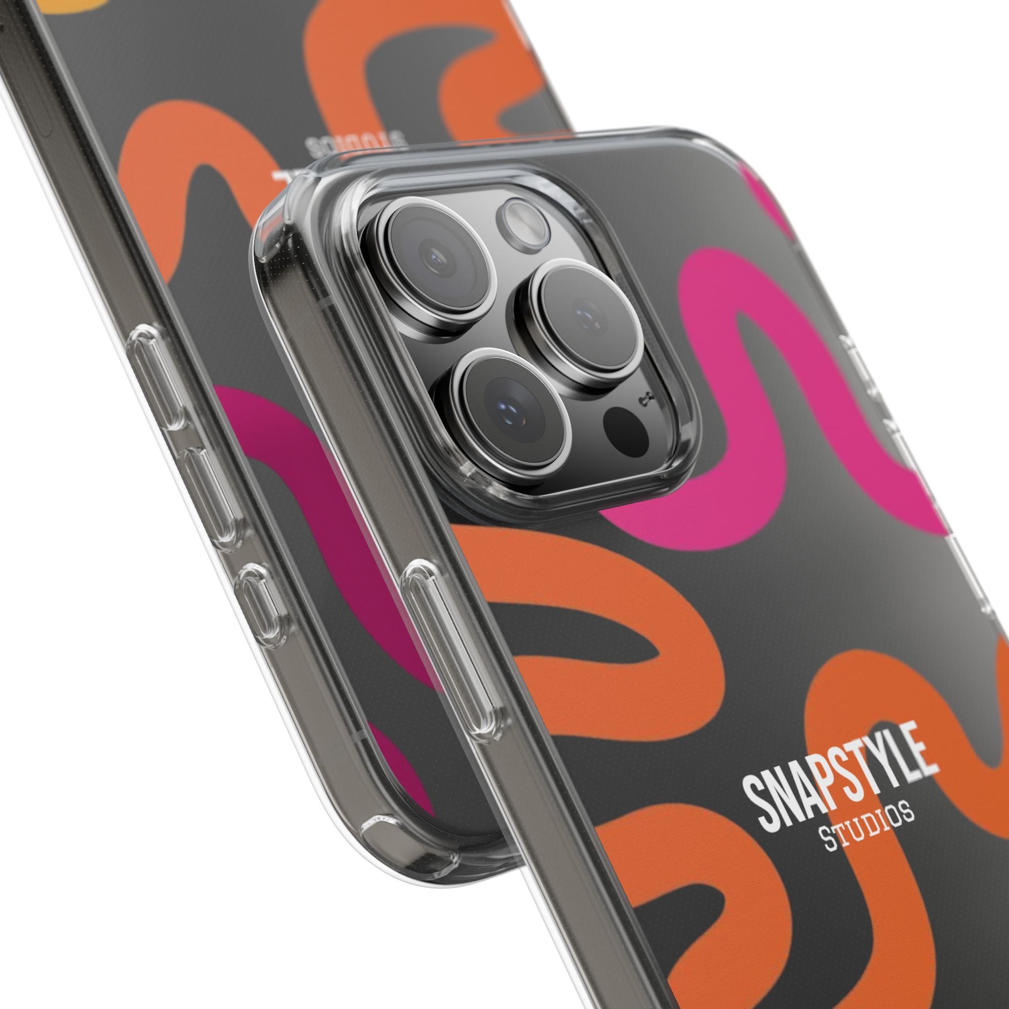 Stylish Clear SnapStyle Case with Abstract Colorful Design