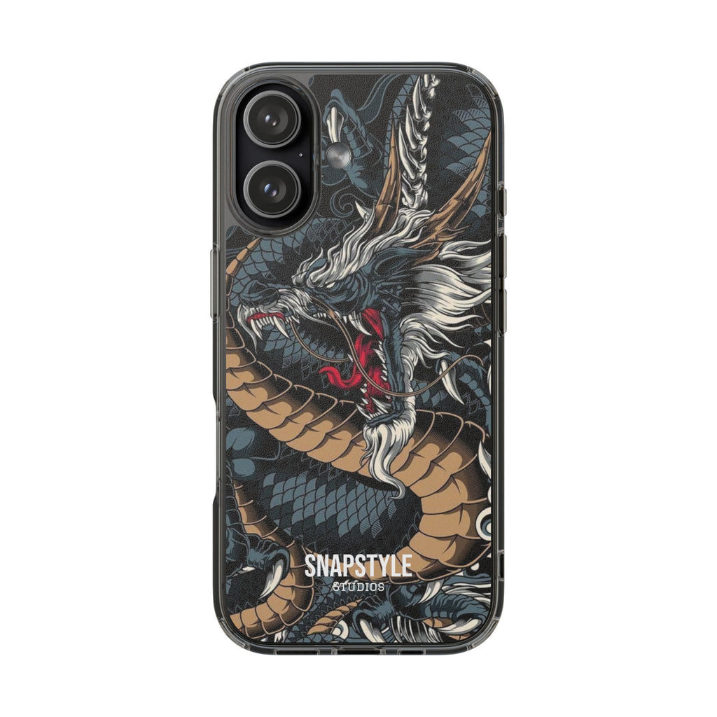 Clear Dragon Graphic Phone Case