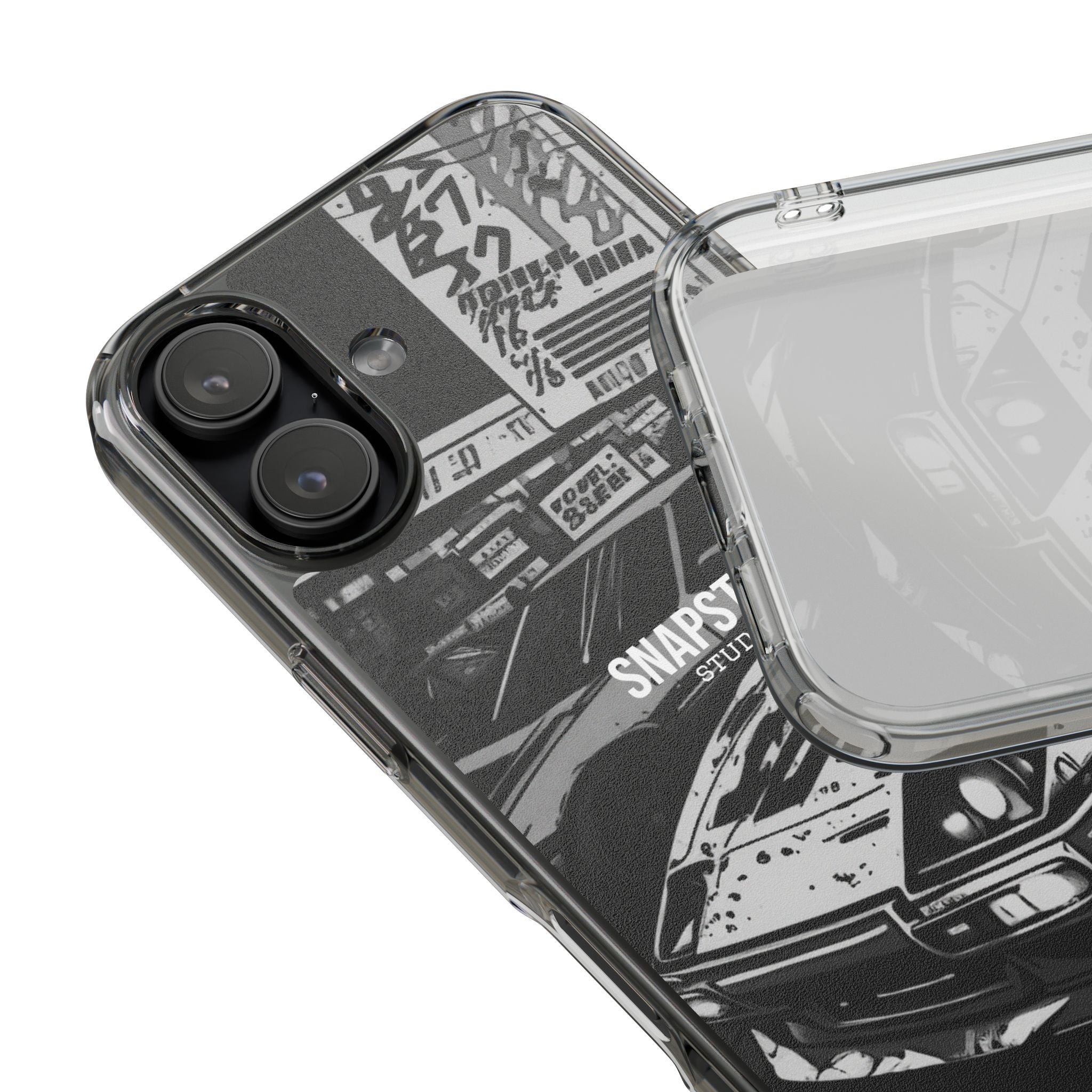 Retro JDM Racing Car Graphic Clear Case