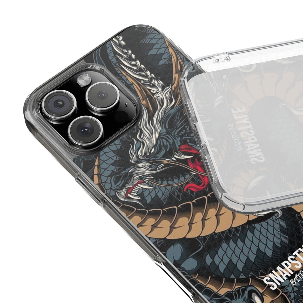 Clear Dragon Graphic Phone Case