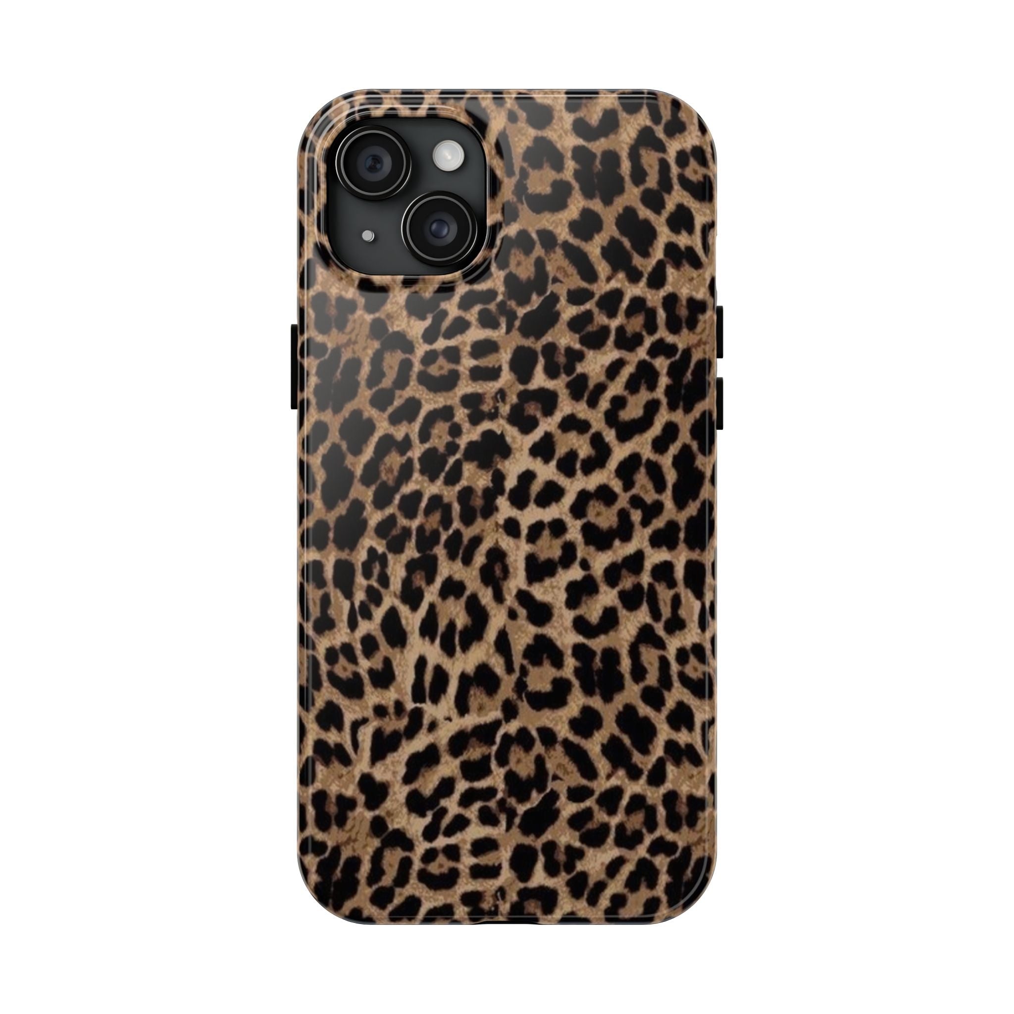 Leopard Print Tough Phone Case — Durable Animal Print Protective Cover