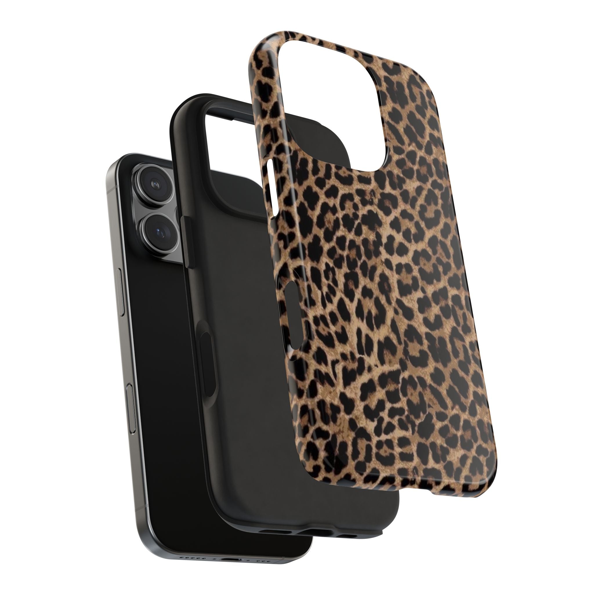 Leopard Print Tough Phone Case — Durable Animal Print Protective Cover
