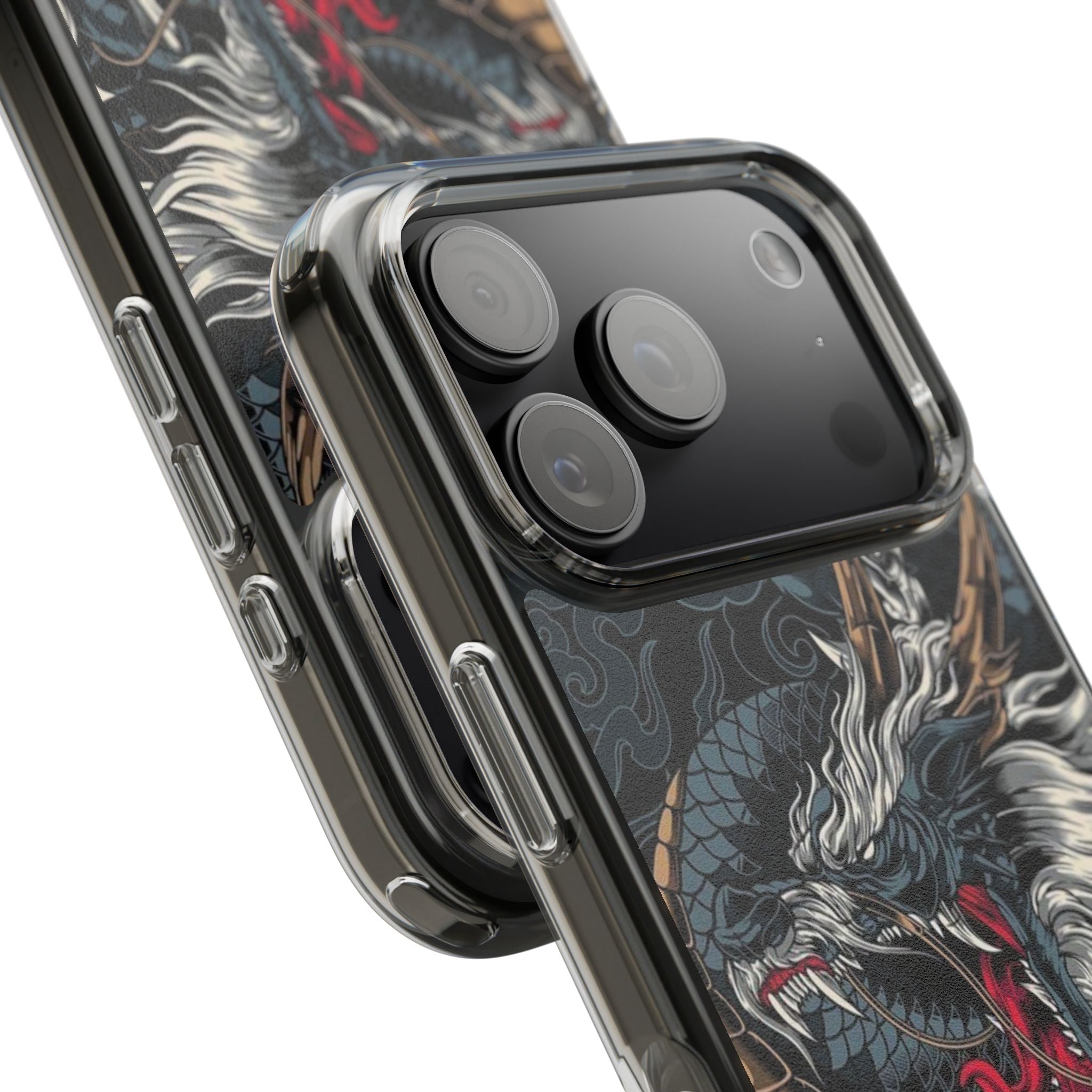 Clear Dragon Graphic Phone Case