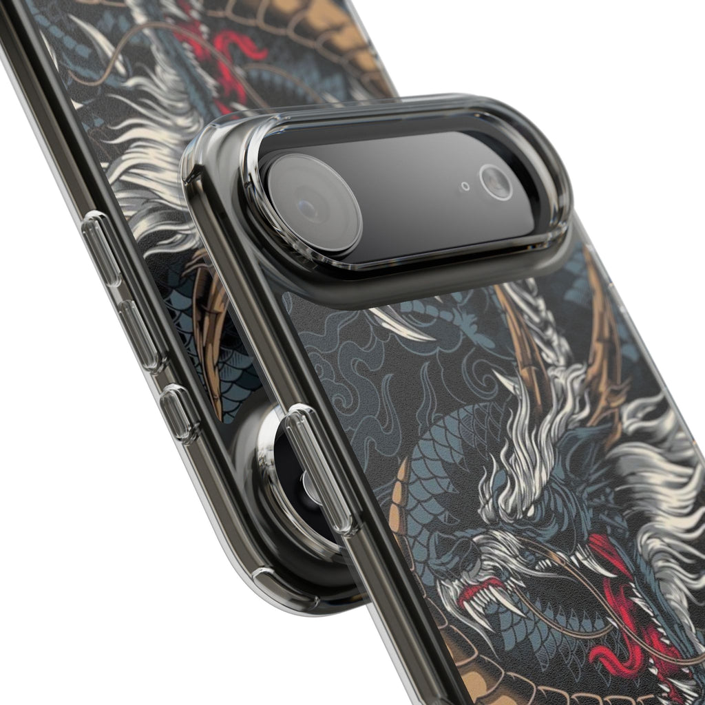 Clear Dragon Graphic Phone Case