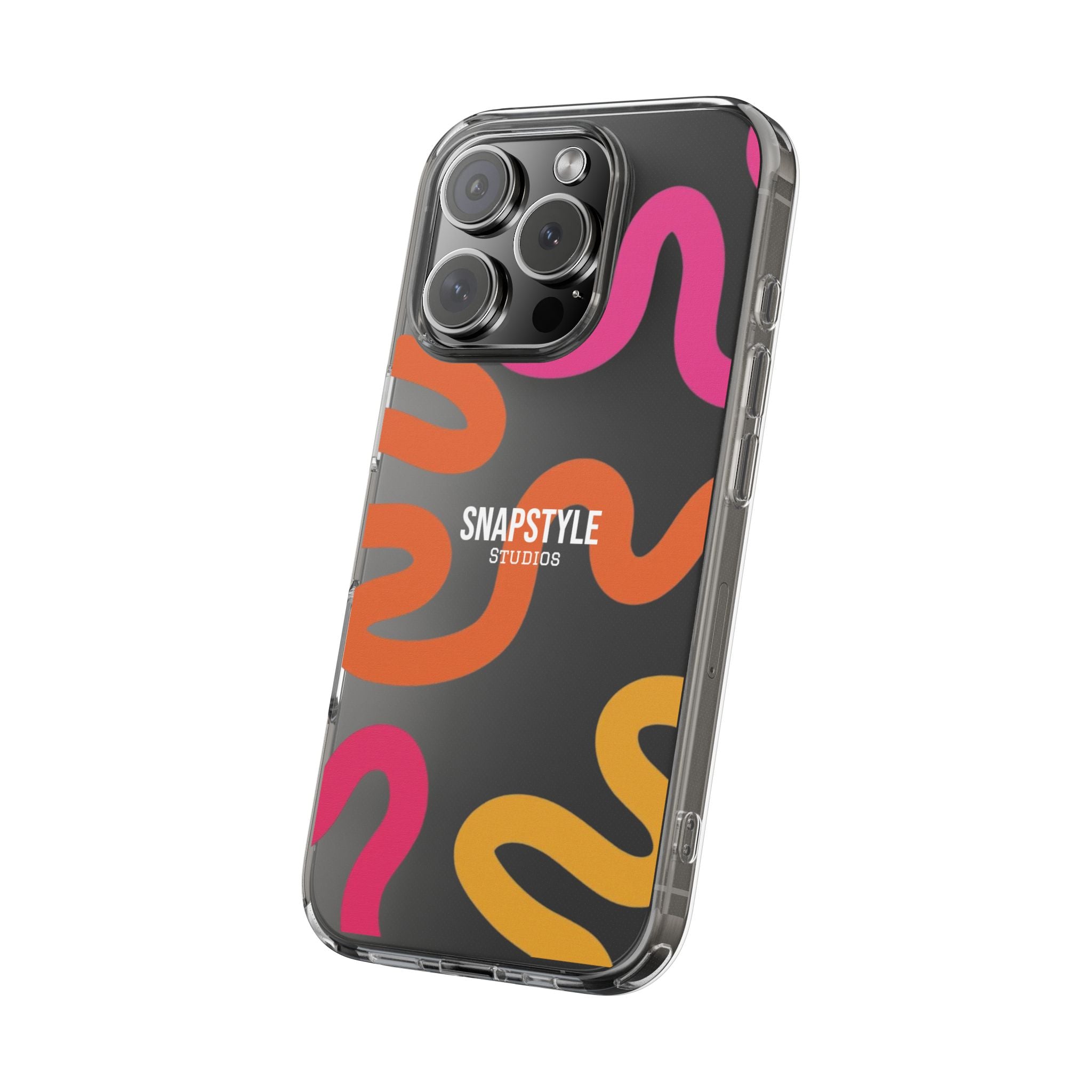 Stylish Clear SnapStyle Case with Abstract Colorful Design