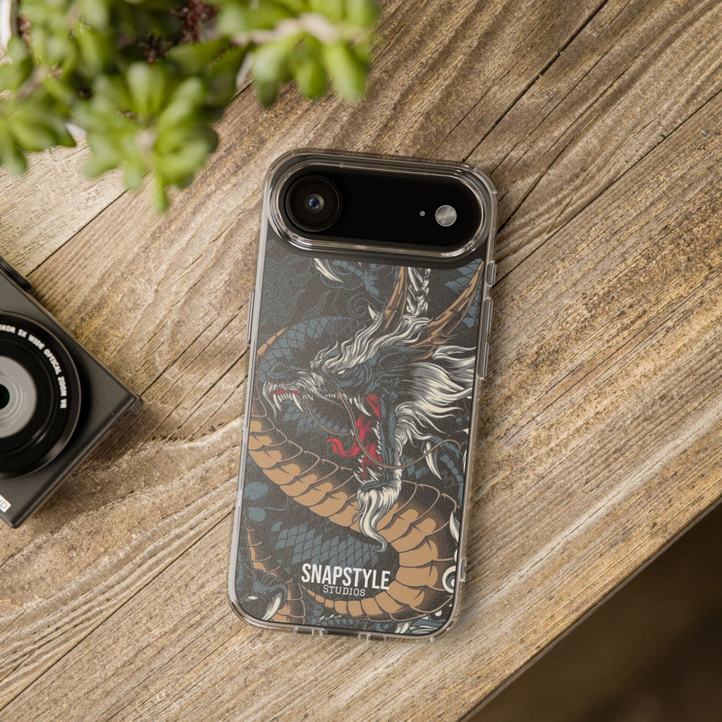 Clear Dragon Graphic Phone Case