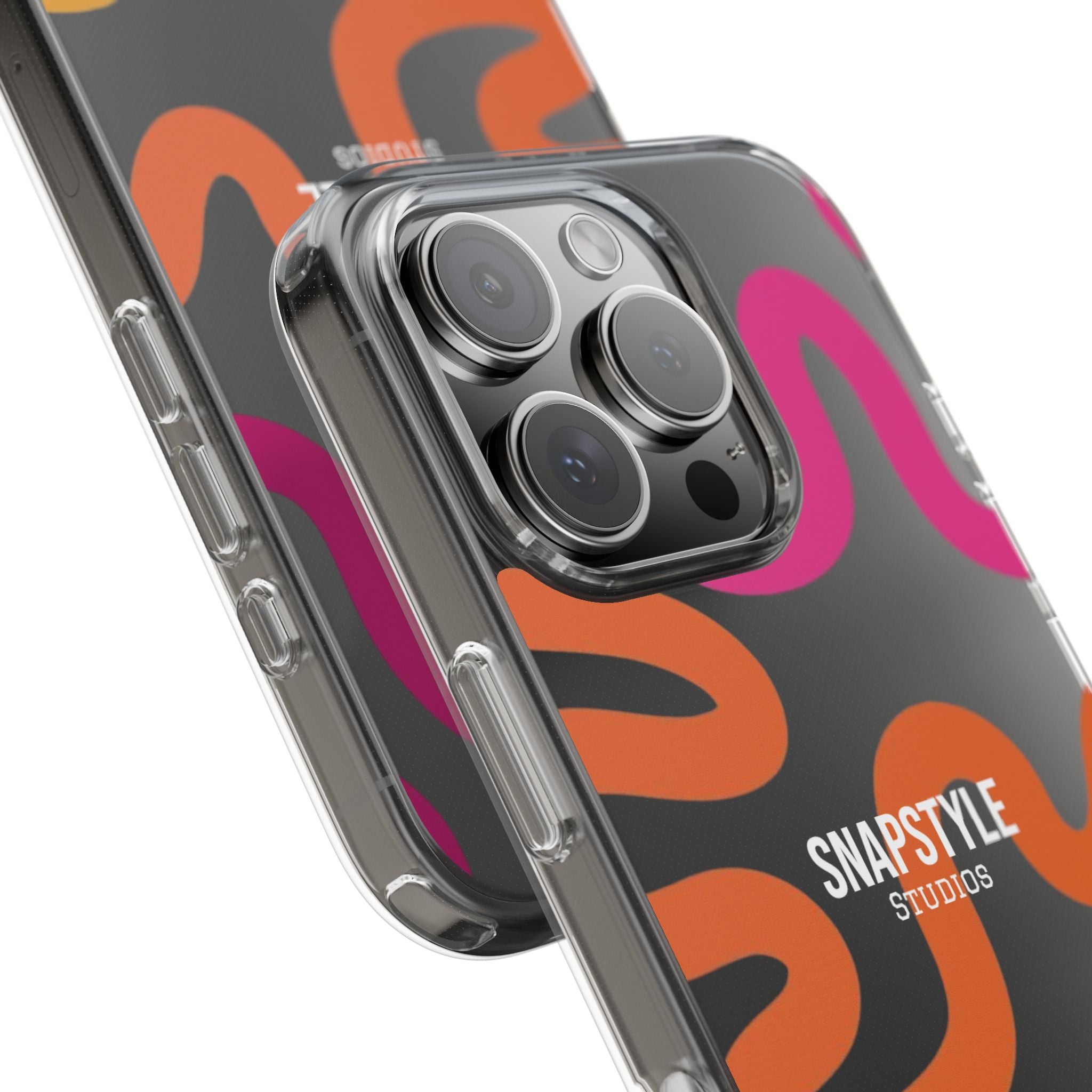 Stylish Clear SnapStyle Case with Abstract Colorful Design