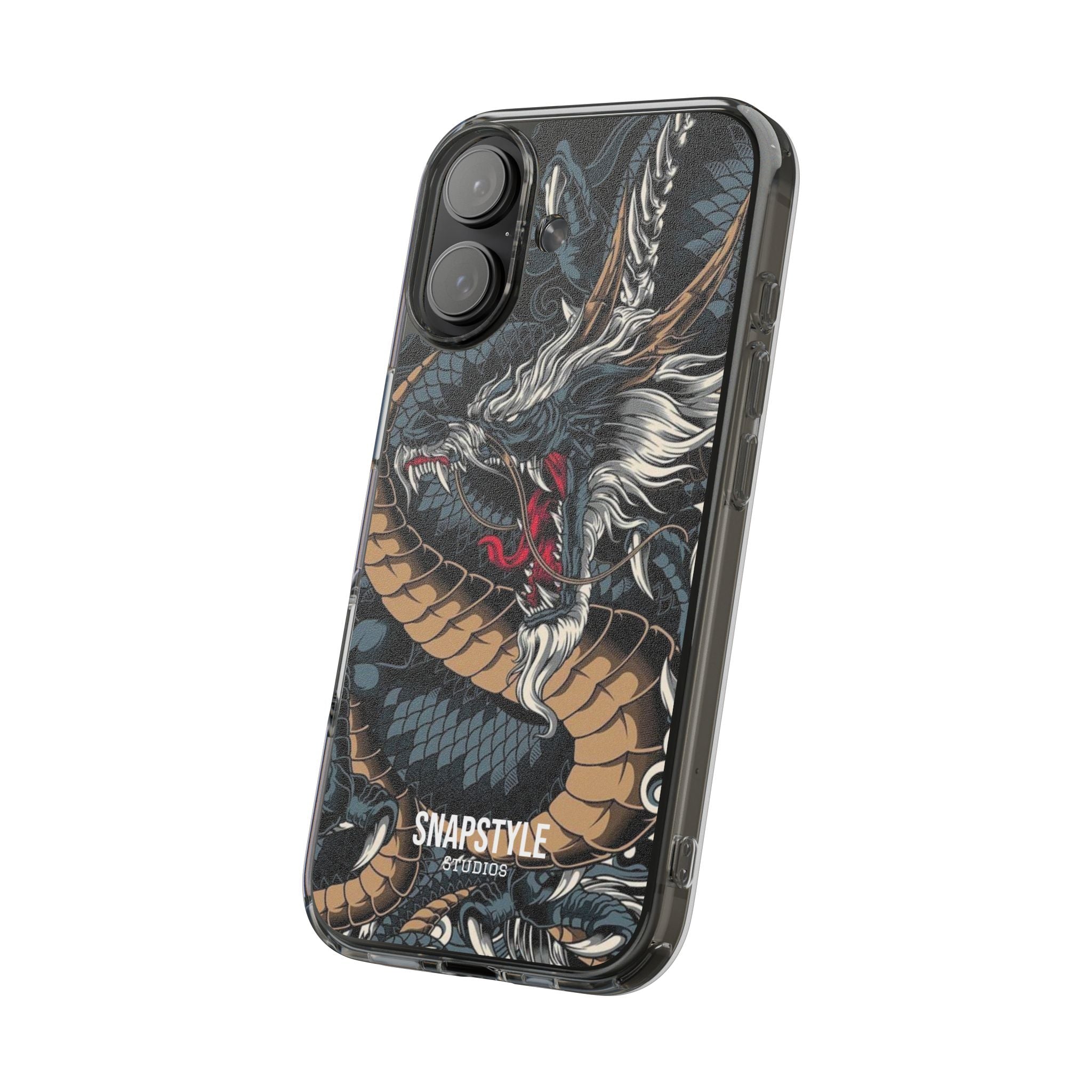 Clear Dragon Graphic Phone Case