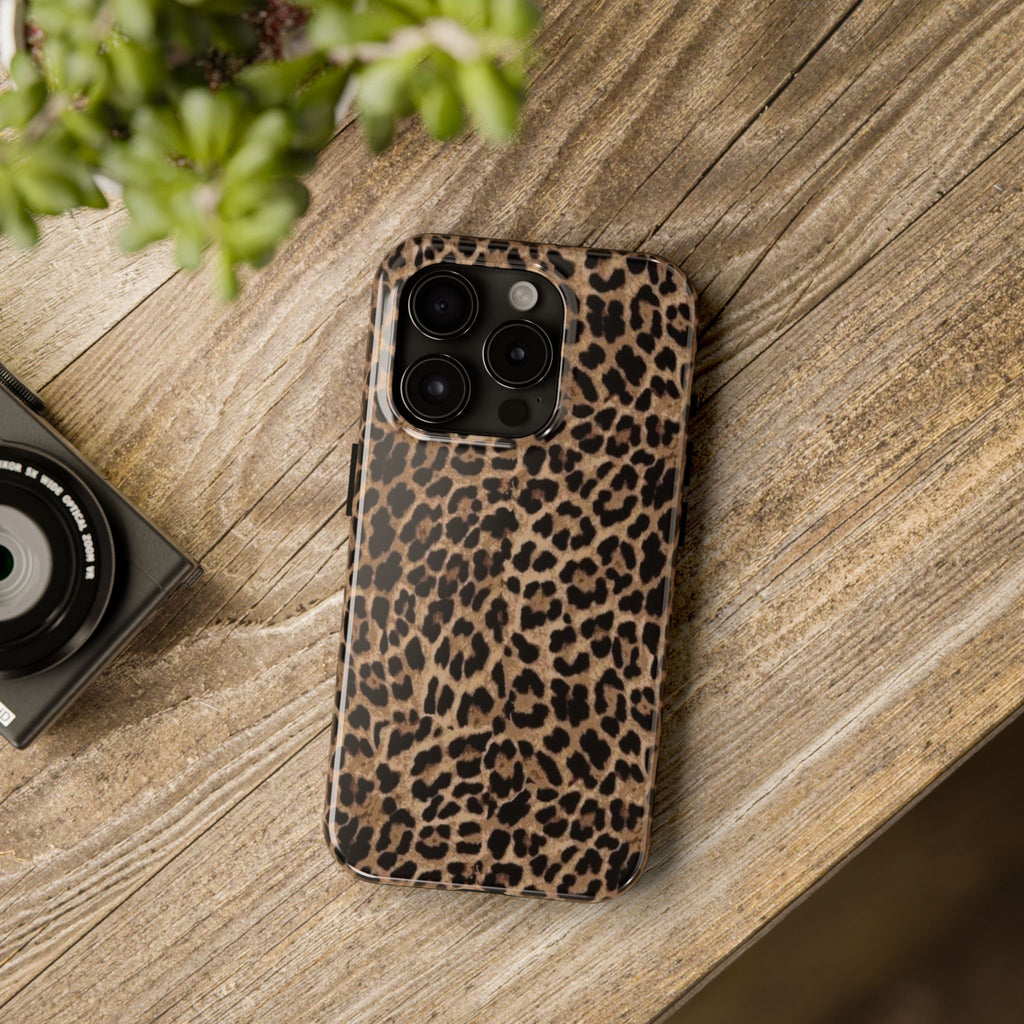 Leopard Print Tough Phone Case — Durable Animal Print Protective Cover