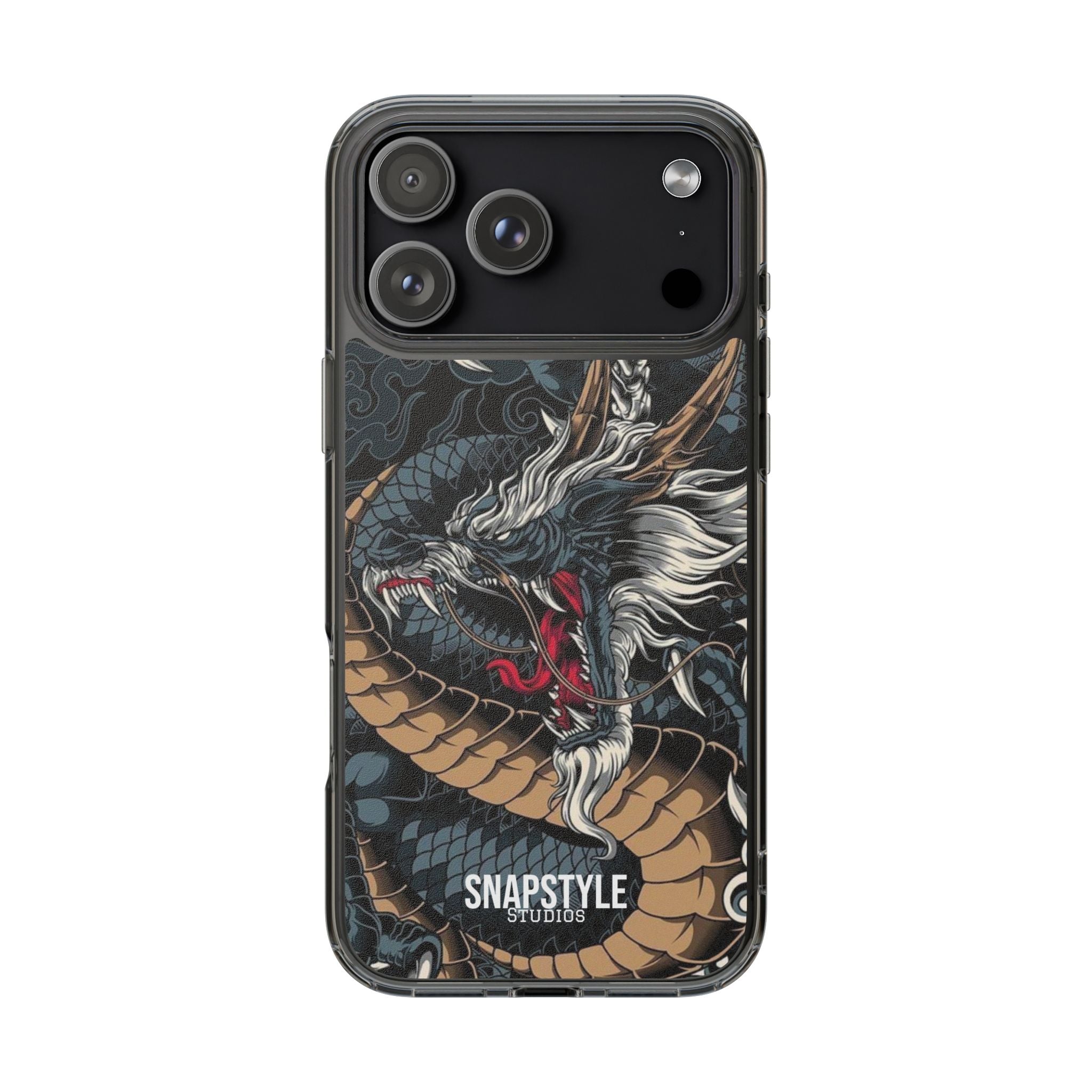 Clear Dragon Graphic Phone Case