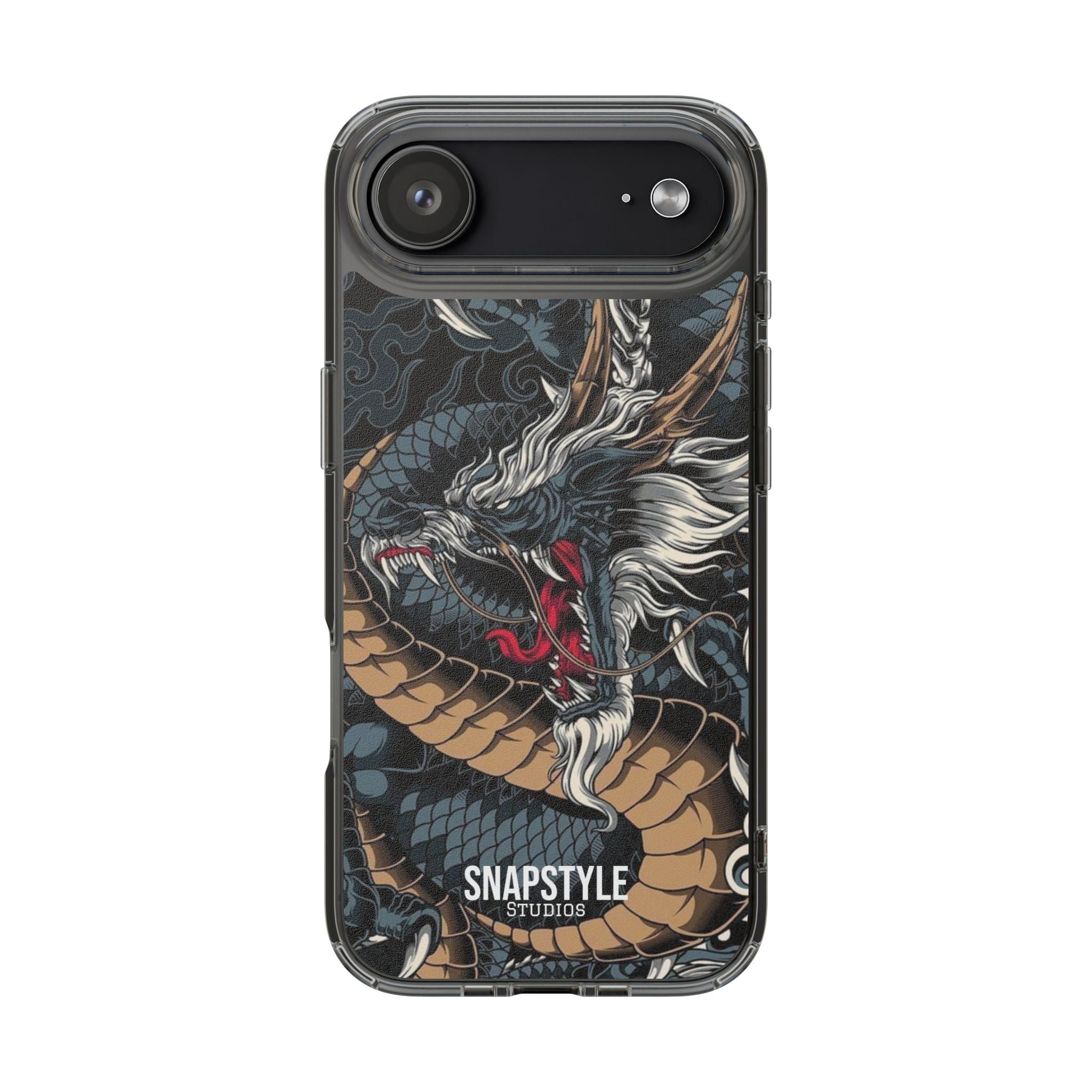 Clear Dragon Graphic Phone Case