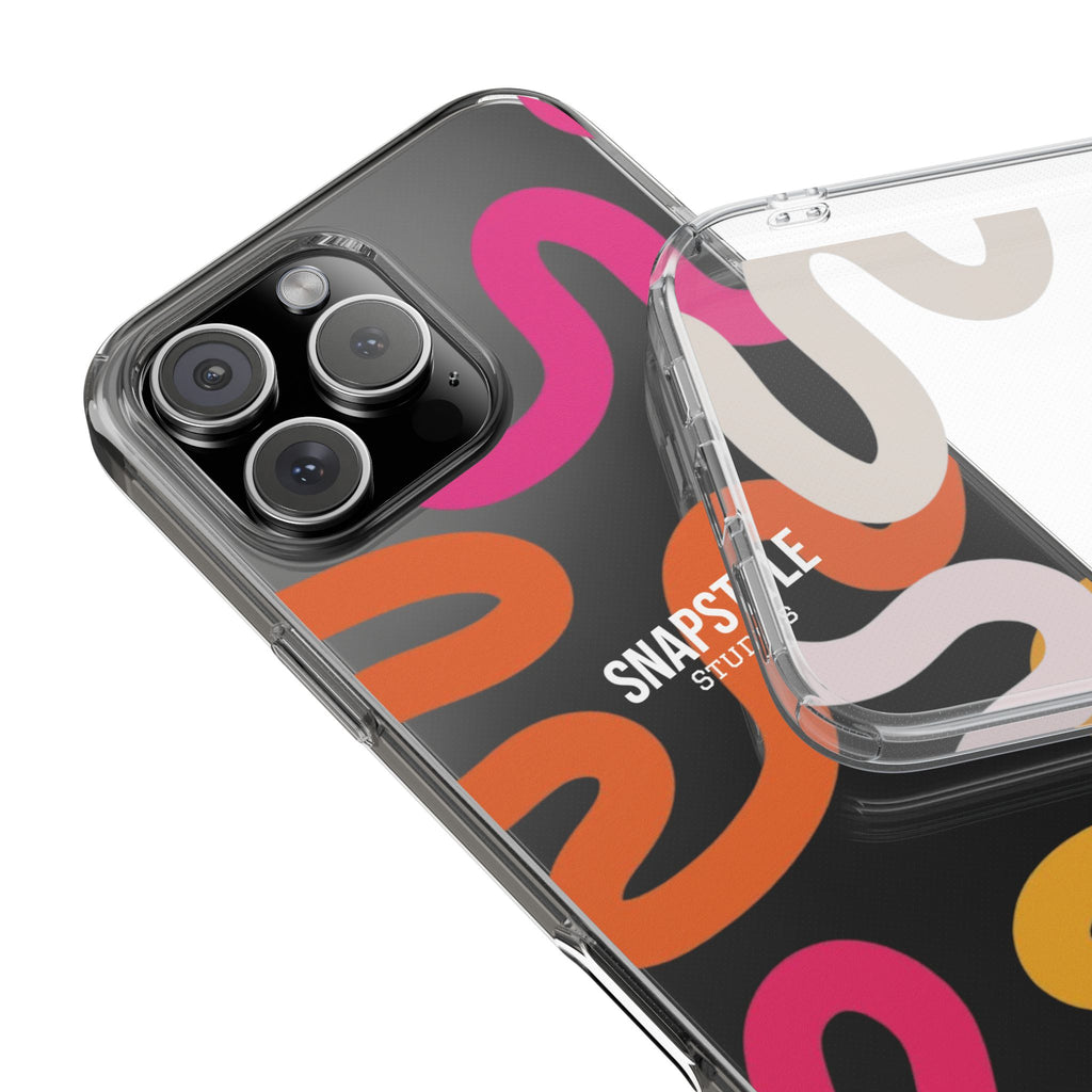 Stylish Clear SnapStyle Case with Abstract Colorful Design