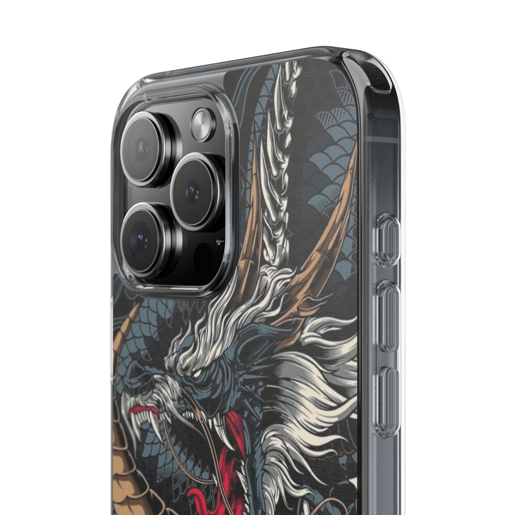 Clear Dragon Graphic Phone Case