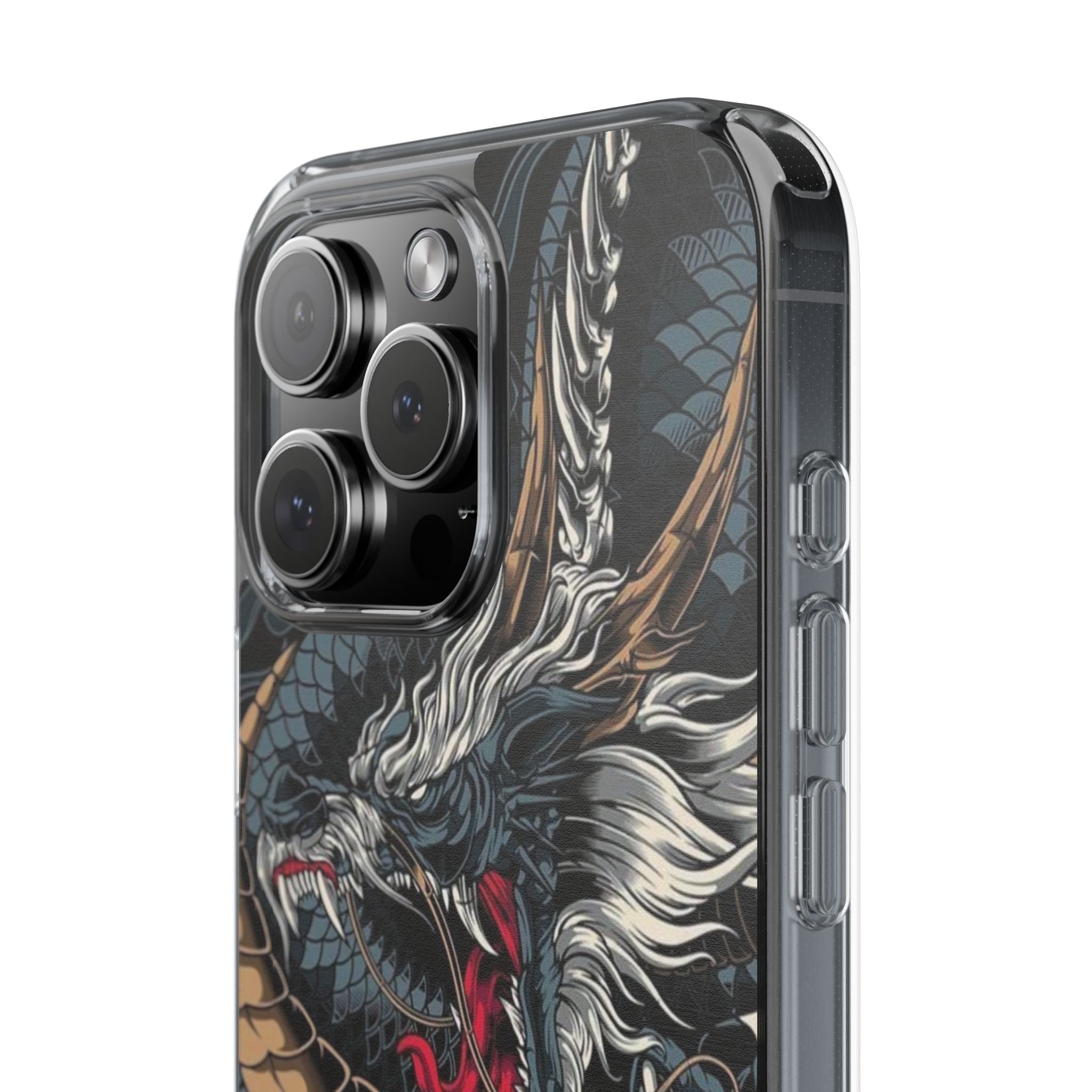 Clear Dragon Graphic Phone Case