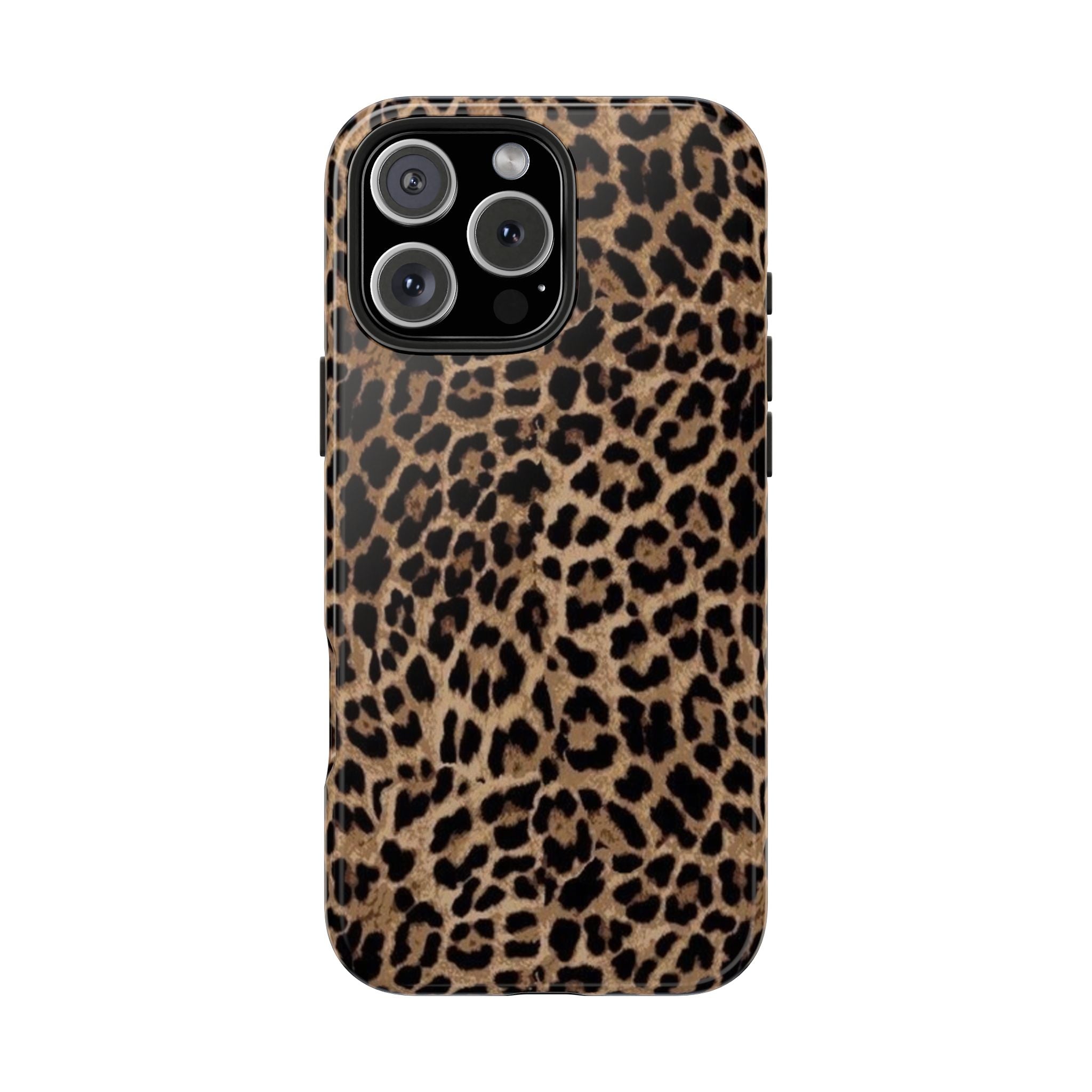 Leopard Print Tough Phone Case — Durable Animal Print Protective Cover