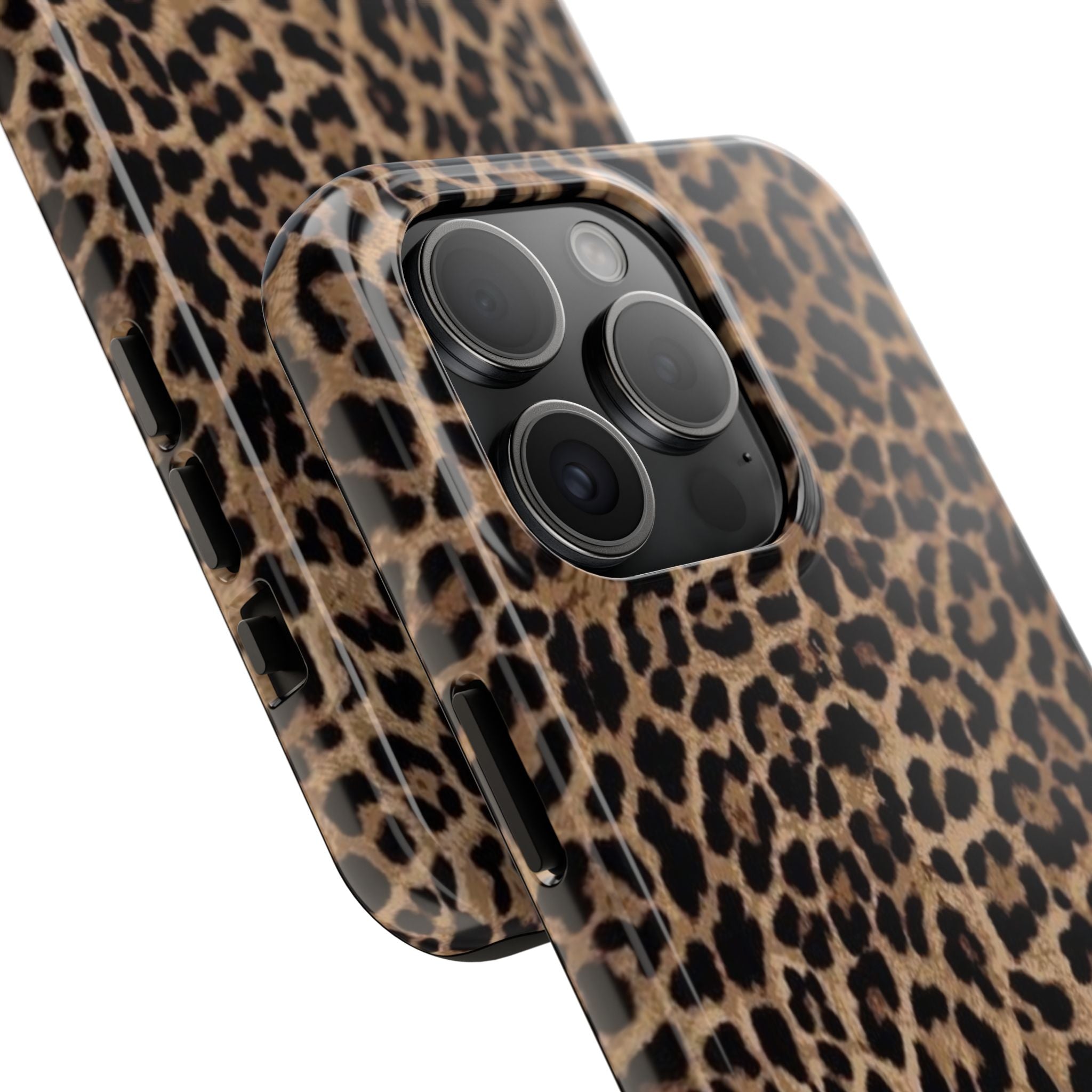 Leopard Print Tough Phone Case — Durable Animal Print Protective Cover