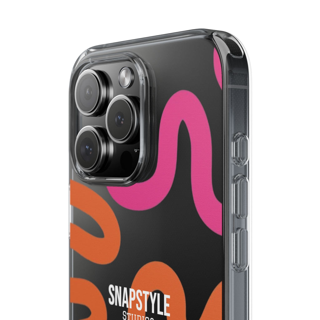 Stylish Clear SnapStyle Case with Abstract Colorful Design