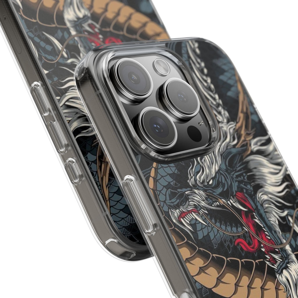 Clear Dragon Graphic Phone Case